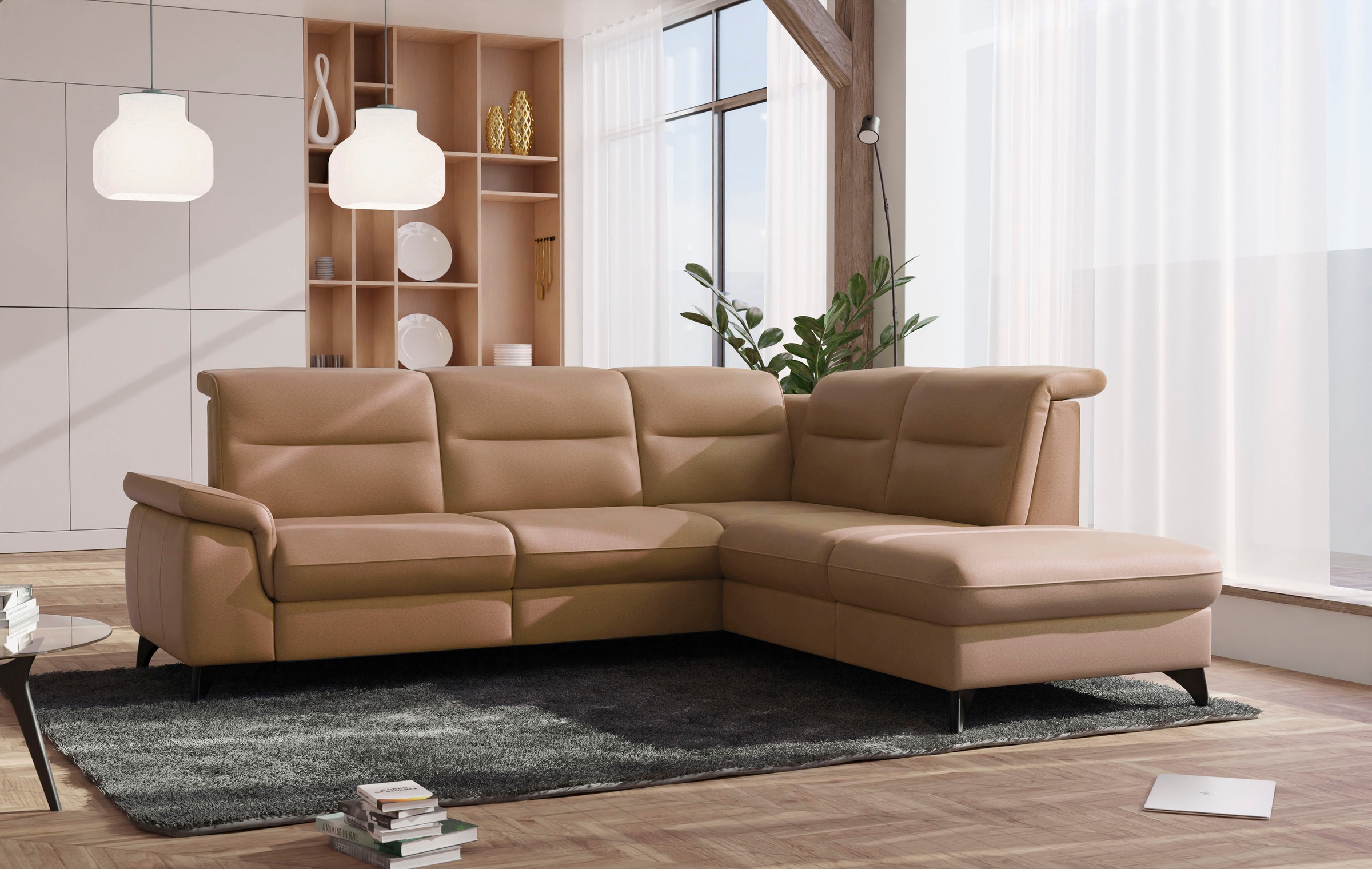 sit&more Ecksofa »Astoria L-Form« wahlweise mit motorischer Relaxfunktion