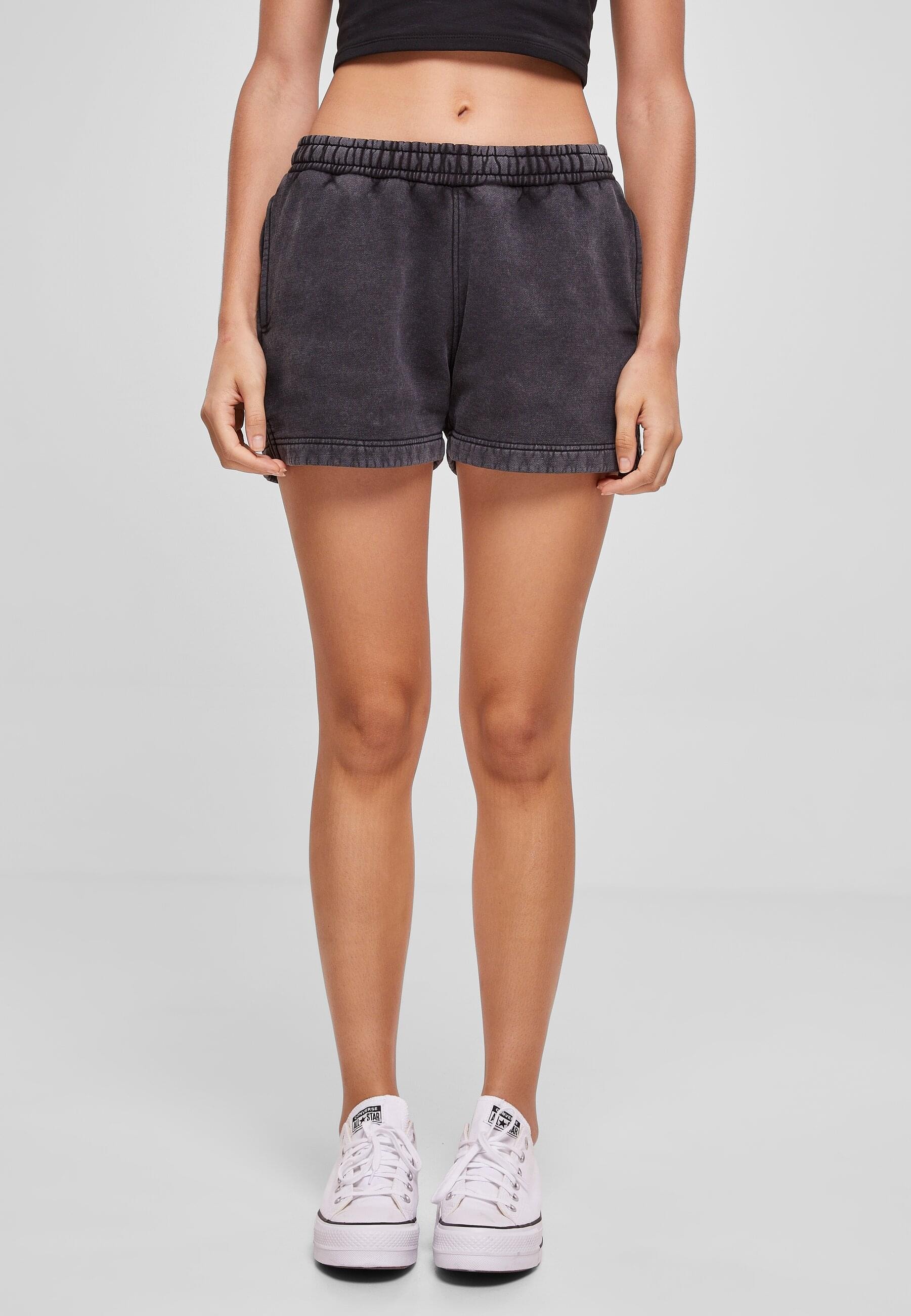 URBAN CLASSICS Sweatshorts »Urban Classics Damen Ladies Stone Washed Shorts«, (1 tlg.)