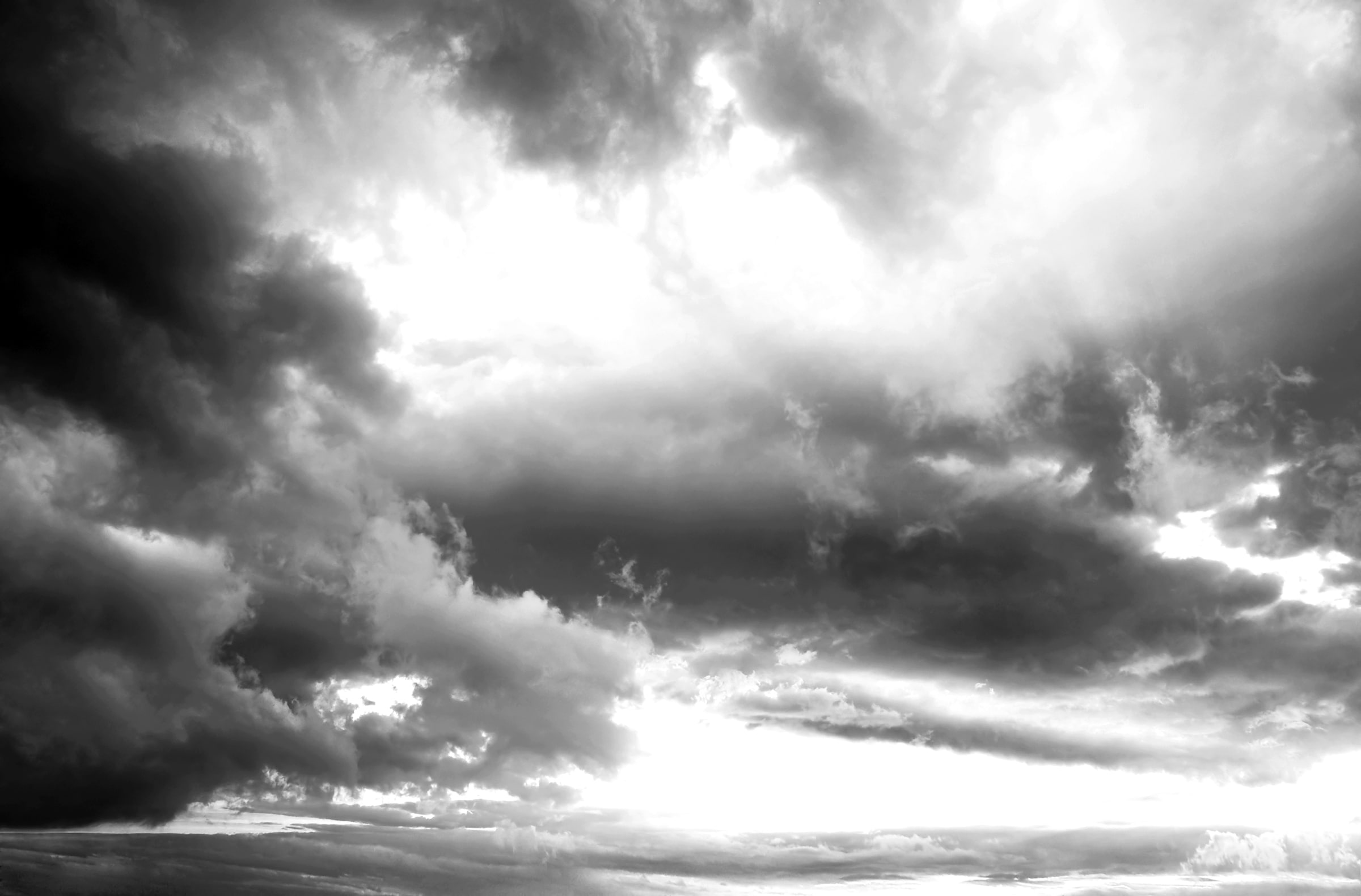 Papermoon Fototapete »Himmel Schwarz & Weiß«