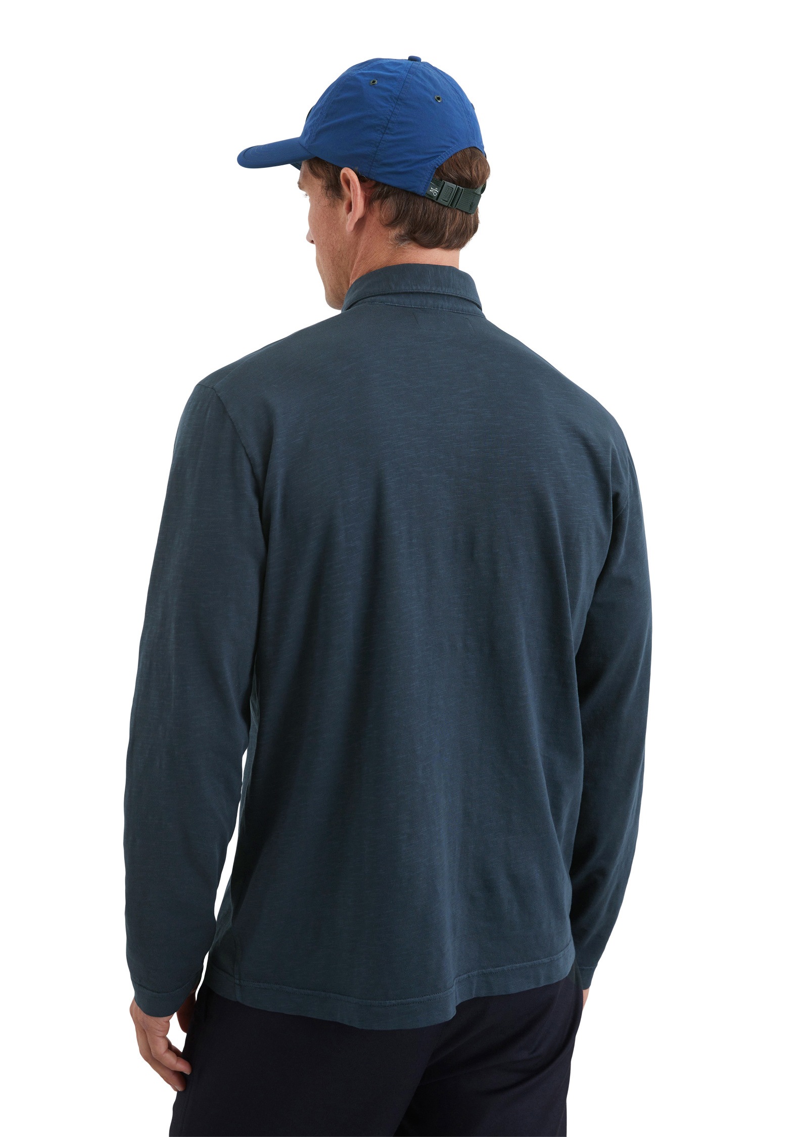 Marc O'Polo Langarm-Poloshirt »in softem Slub-Jersey«