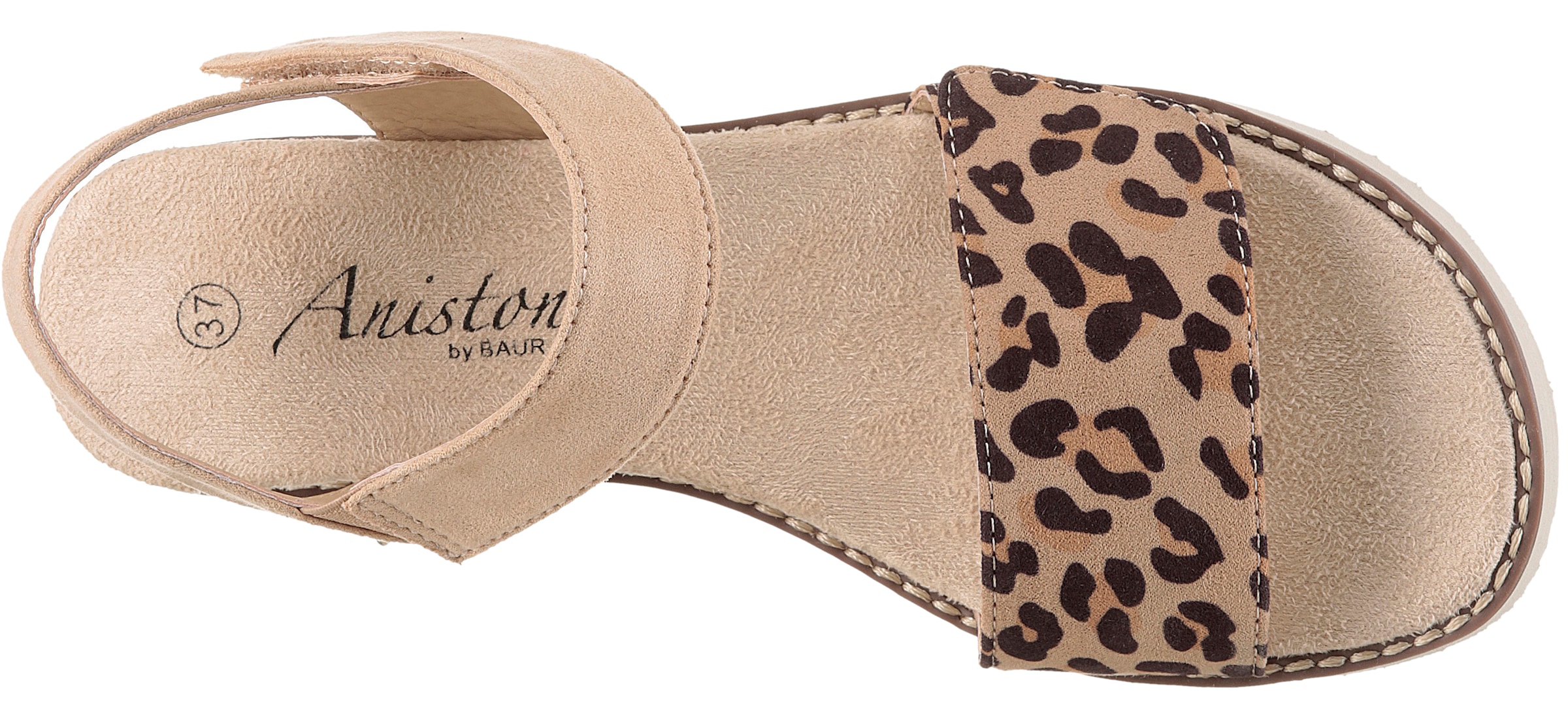 Aniston SHOES Sandale  Sommerschuh, Klettschuh, Keilabsatz - NEUE KOLLEKTION