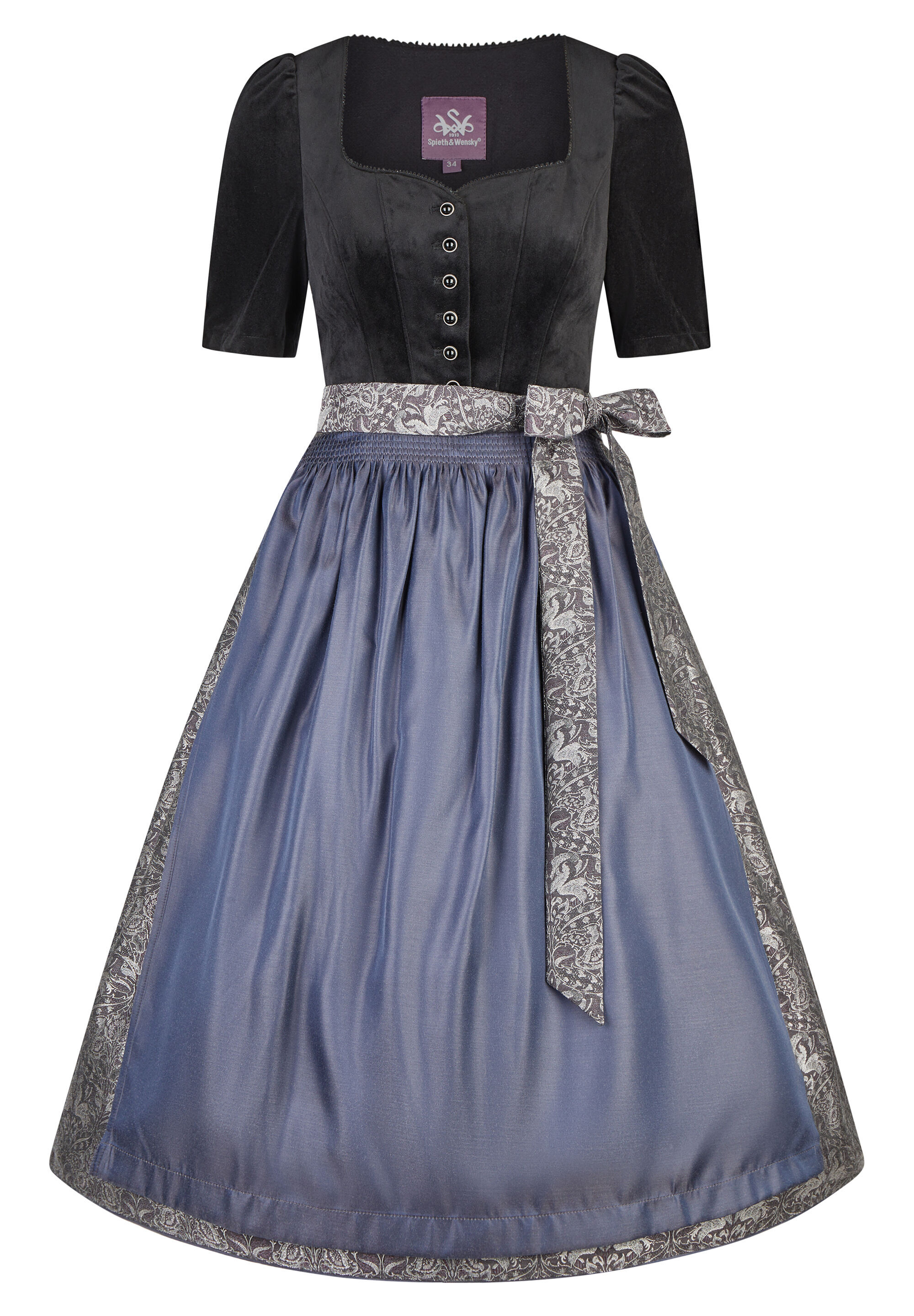 Spieth & Wensky Dirndl "Königsberg" mit 75cm Rocklänge