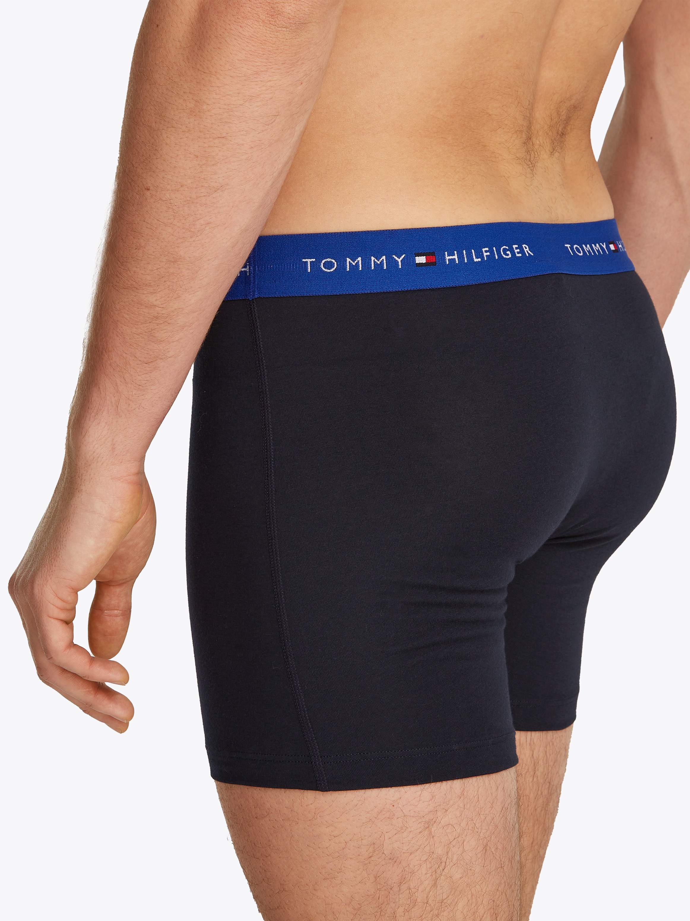 Thumbnail - Tommy Hilfiger Underwear Boxershorts "3P BOXER BRIEF WB" Packung, 3er-Pack, 3 Stk. tlg., mit kontrastfarbenem Logobund