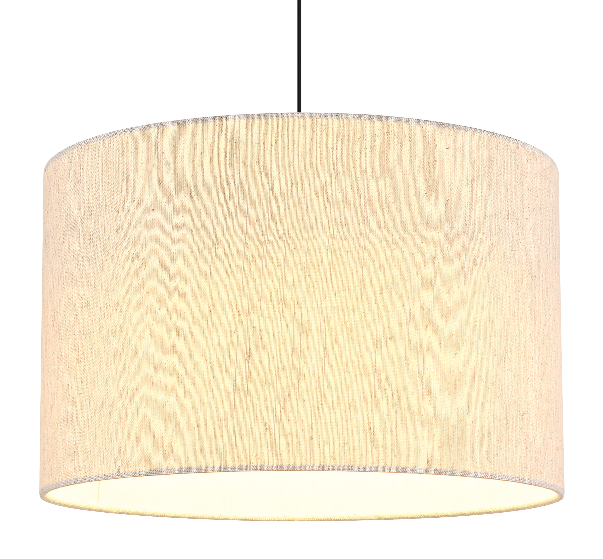 NOWA Hängeleuchte »THEA« LED-Modul 1 Stk. Warmweiß Hängelampe,schwarz,Leinen,Esszimmer,Esstisch,creme,Höhe verstellbar