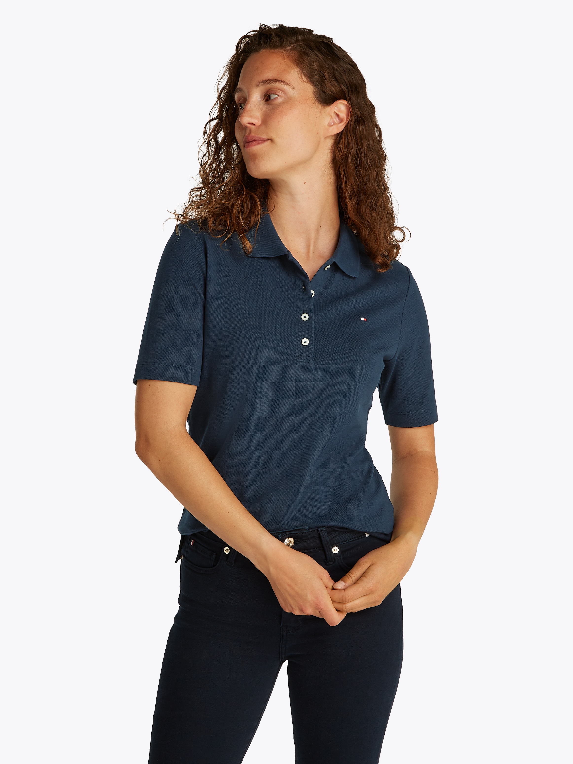Tommy Hilfiger Poloshirt "Regular Fit Pique Premium Polo", Baumwollmischung günstig online kaufen