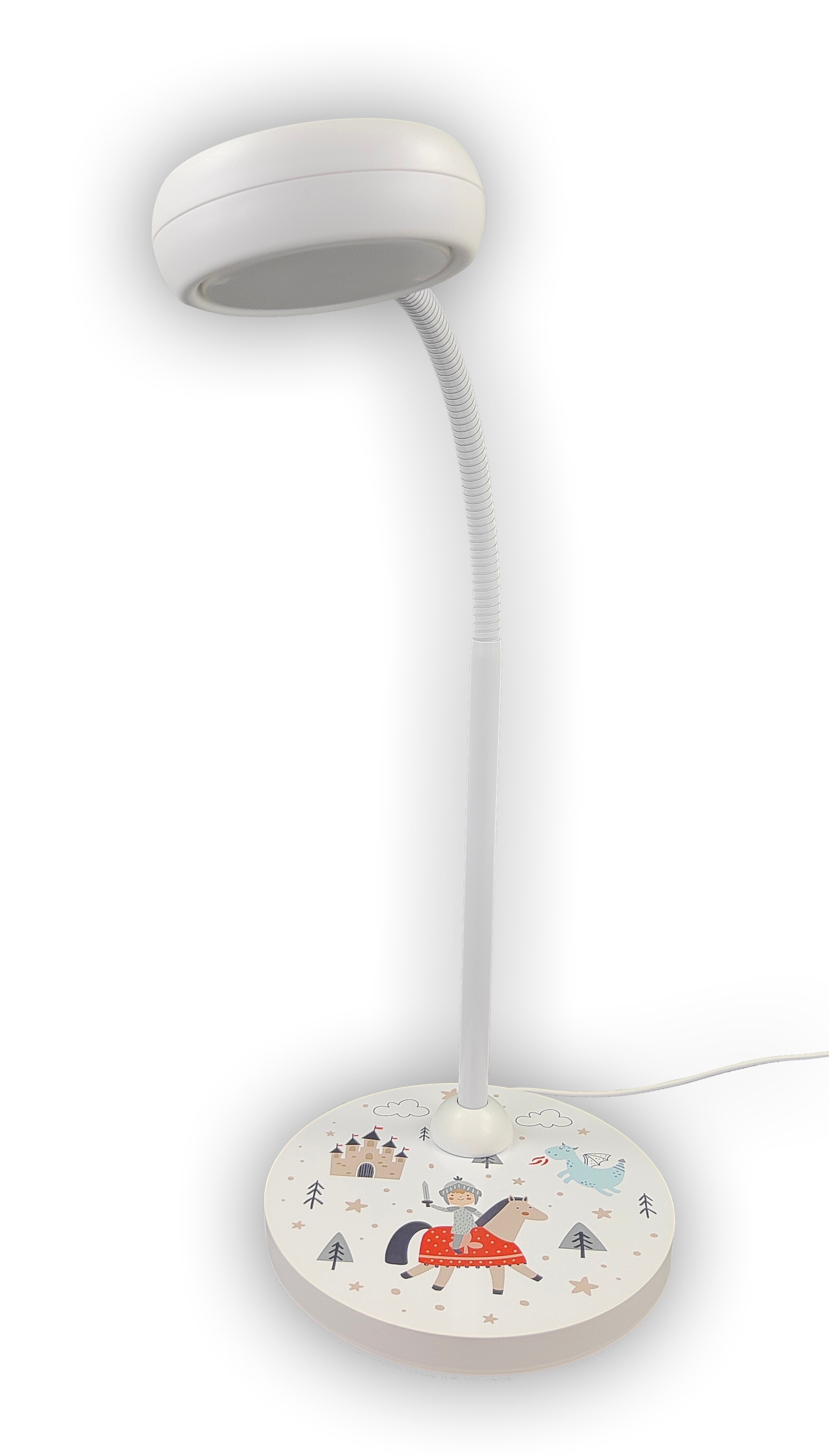 niermann Schreibtischlampe »Kinderlampe mit Motiv "Ritter Theo", Kinderzimmer« GX53 1 Stk. flexibel verstellbarer Leuchtenarm, Made in Germany