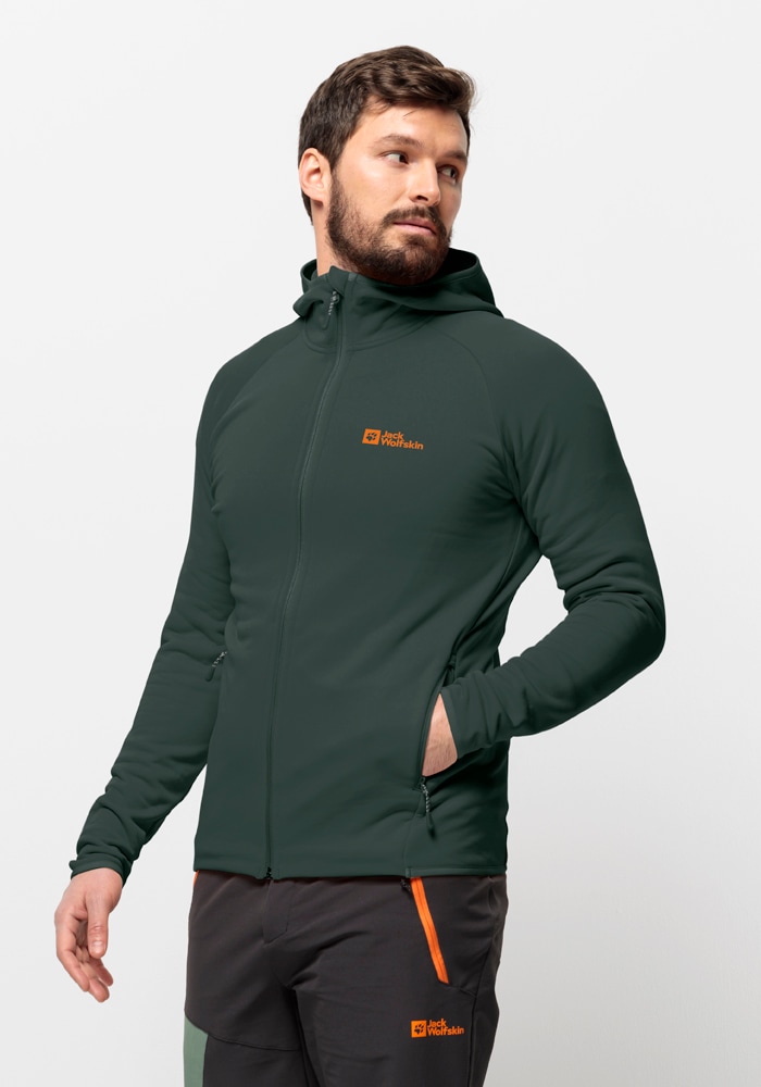 Jack Wolfskin Fleecejacke "BAISELBERG HOODED FZ M", mit Kapuze