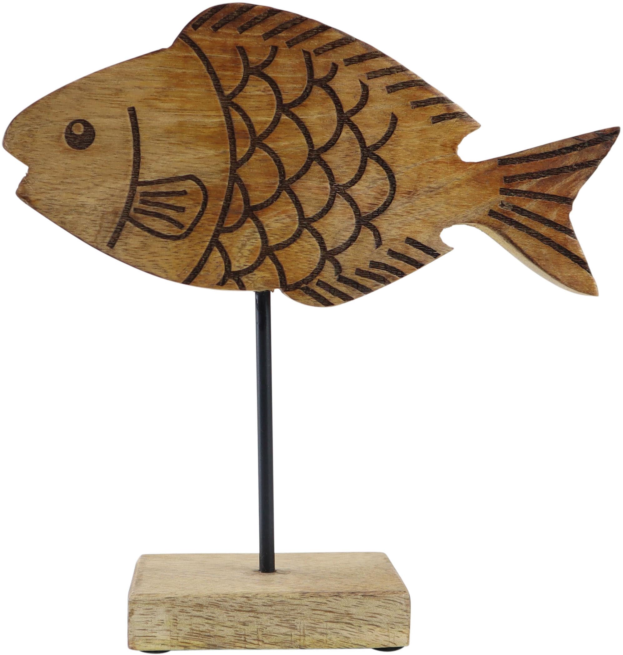 AM Design Dekofigur "Fisch aus Mangoholz und Metall", Osterdekoration in dr günstig online kaufen