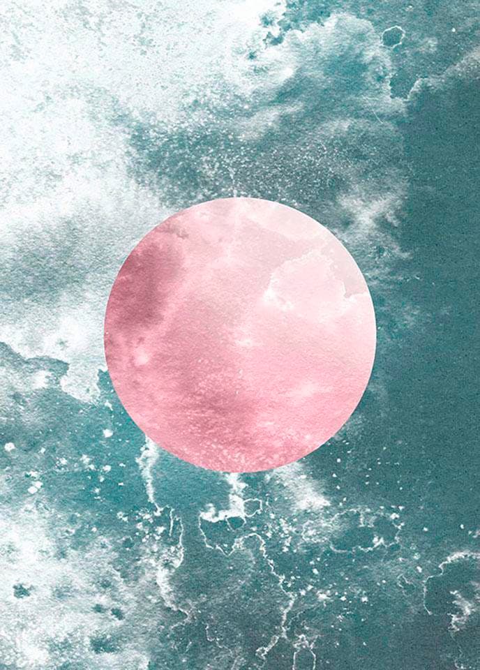 Komar Bild »Solum Aqua« Abstrakt 1 Stk. tlg. Wandbild zur Dekoration - ohne Rahmen