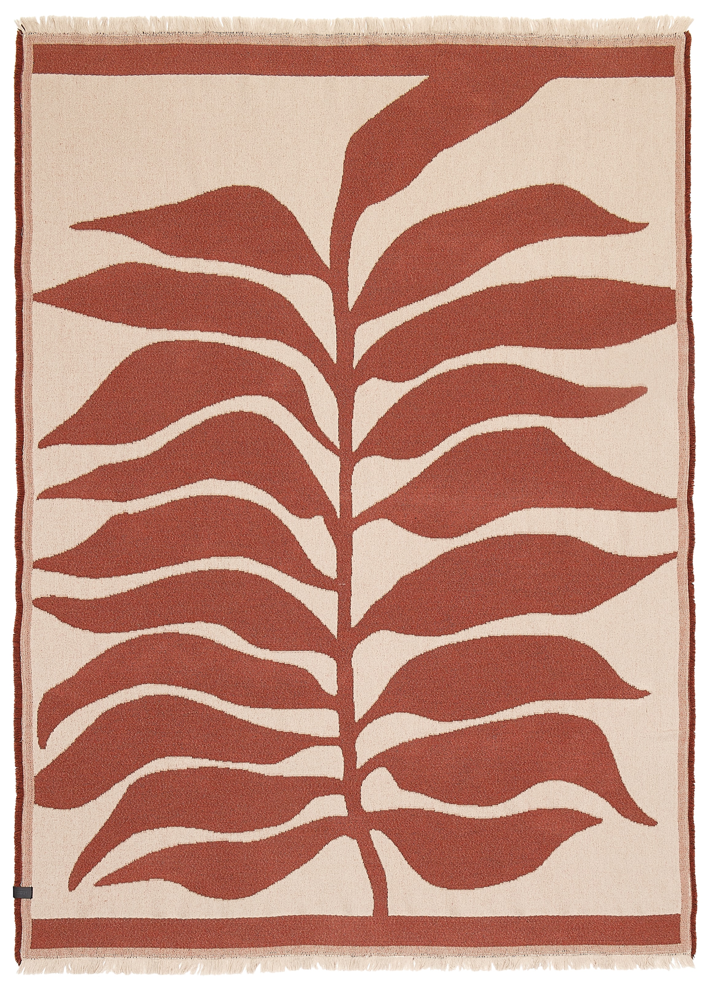 SCHÖNER WOHNEN-Kollektion Wohndecke "View" mit zweifarbigem Blättermotiv günstig online kaufen