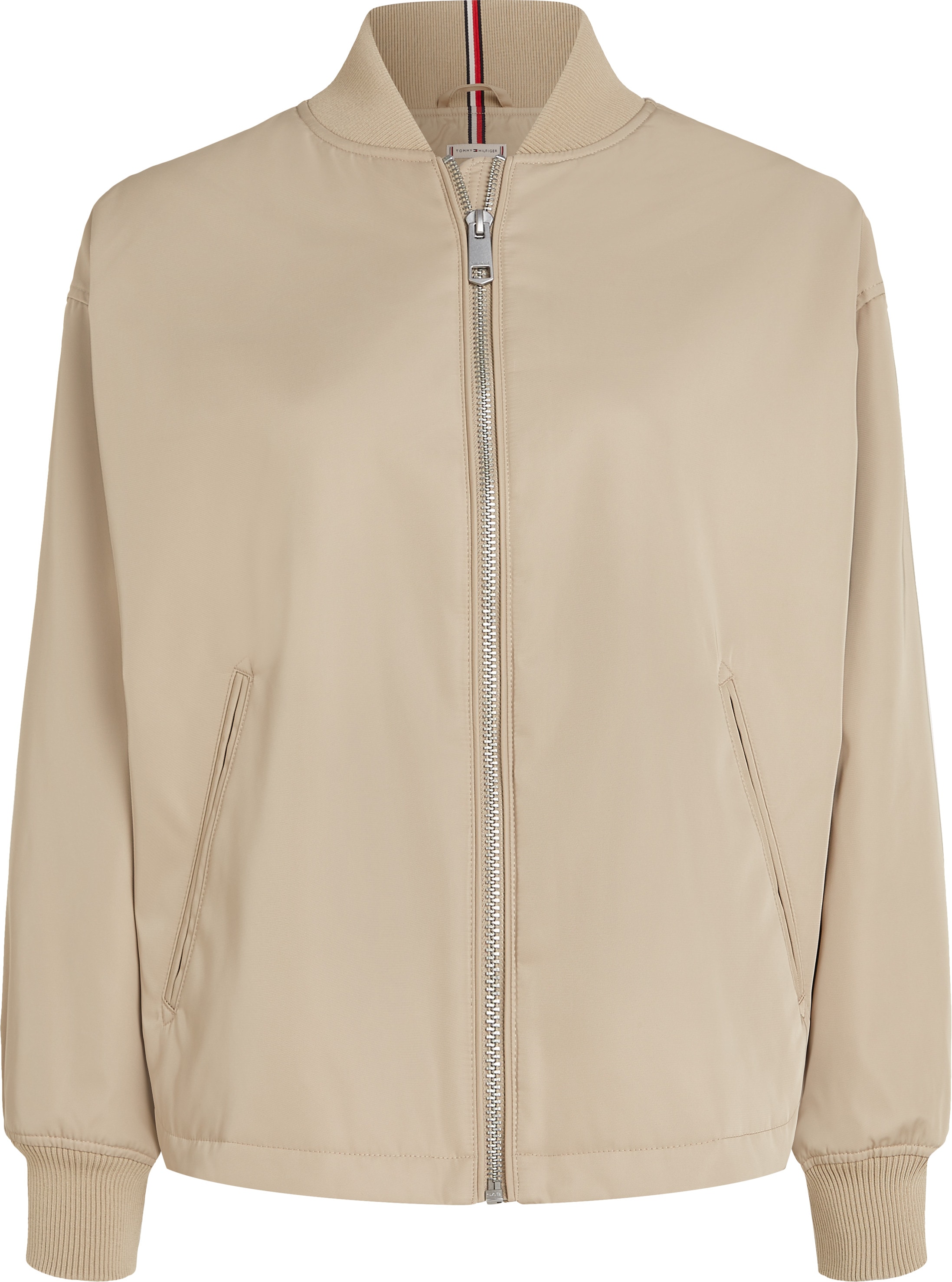 Tommy Hilfiger Bomberjacke »CASUAL NYLON BOMBER JACKET«, mit Markenlabel, in Unifarbe