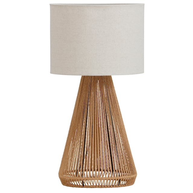 LeGer Home by Lena Gercke Tischleuchte »Zuri«, 1 flammig-flammig,  Tischlampe mit Sisalschnur, Leinenschirm / Stoff - beige | Im Sale