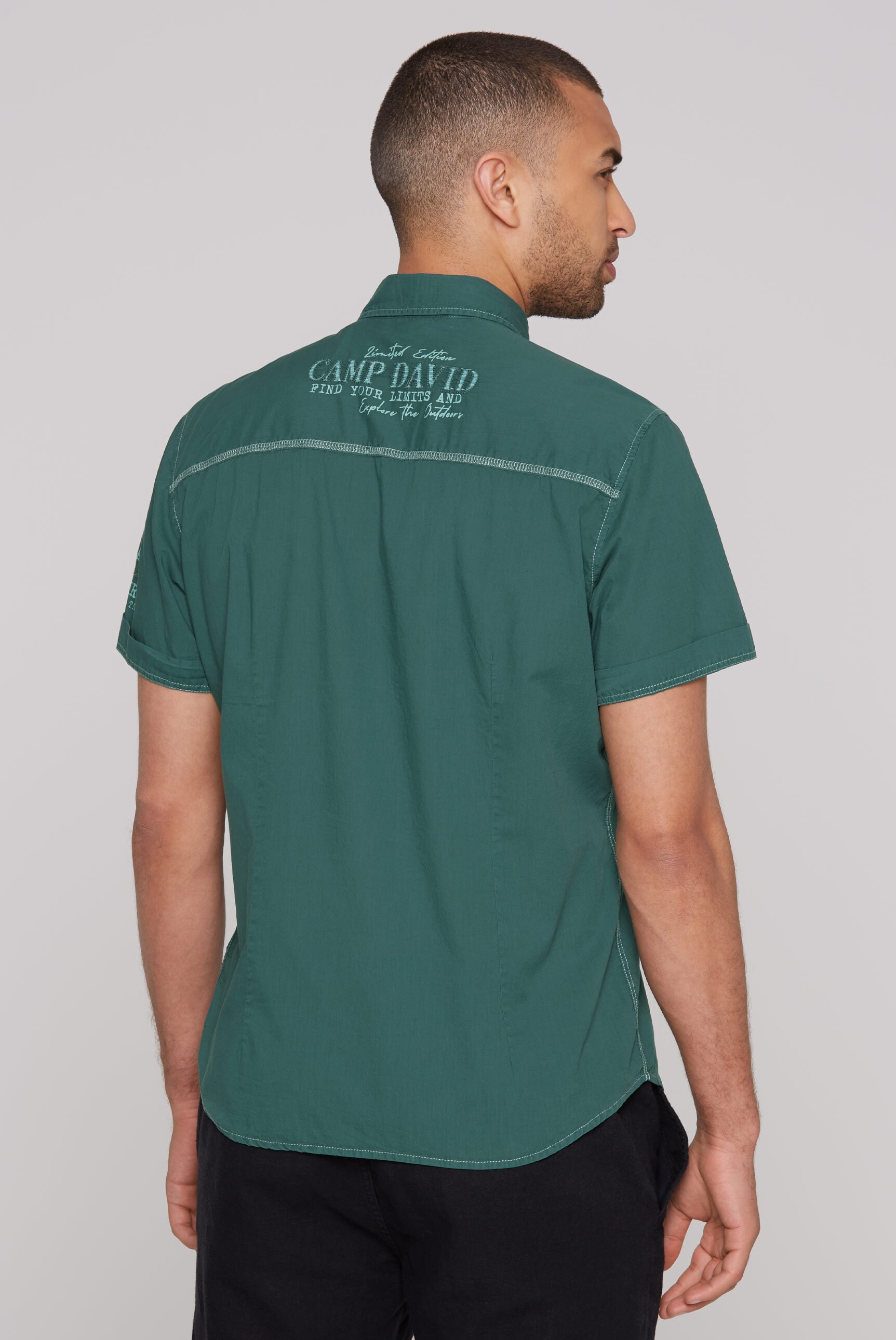 CAMP DAVID Kurzarmhemd, aus Baumwolle