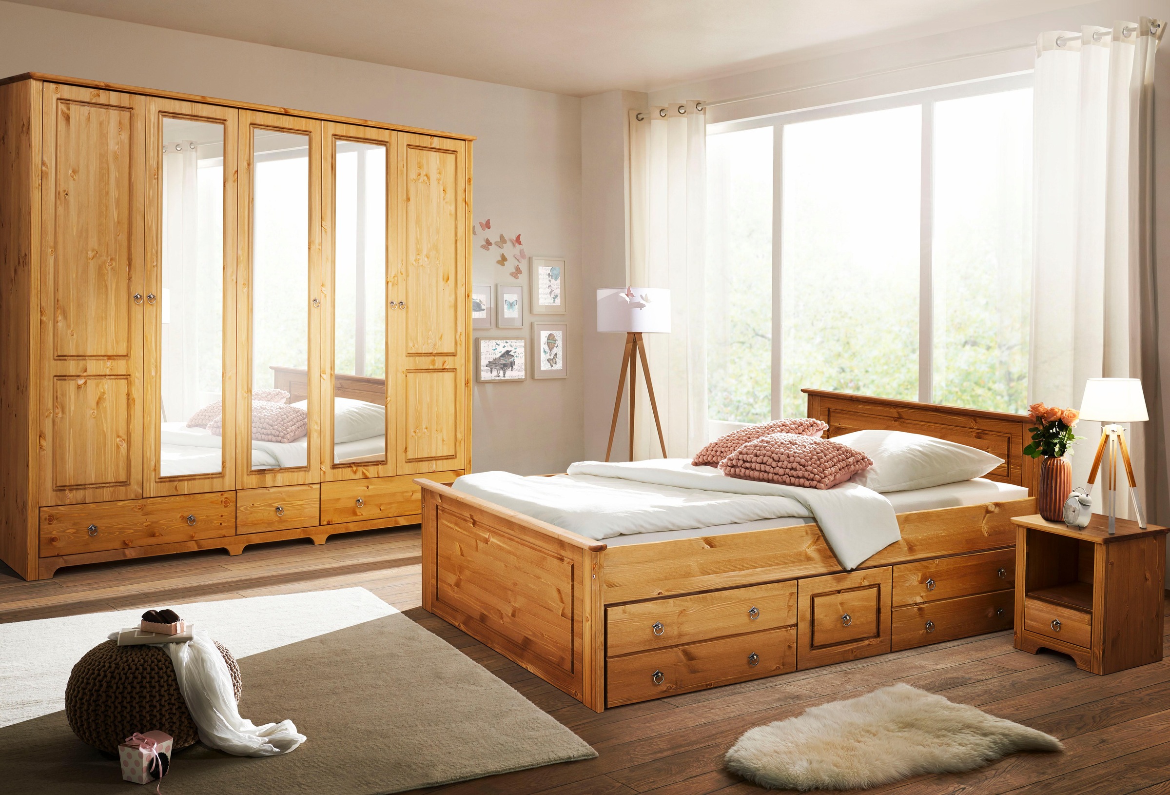 Home affaire Kleiderschrank "Hugo", (3 Breiten: 106/200/245 cm H/T ca. 190/ günstig online kaufen