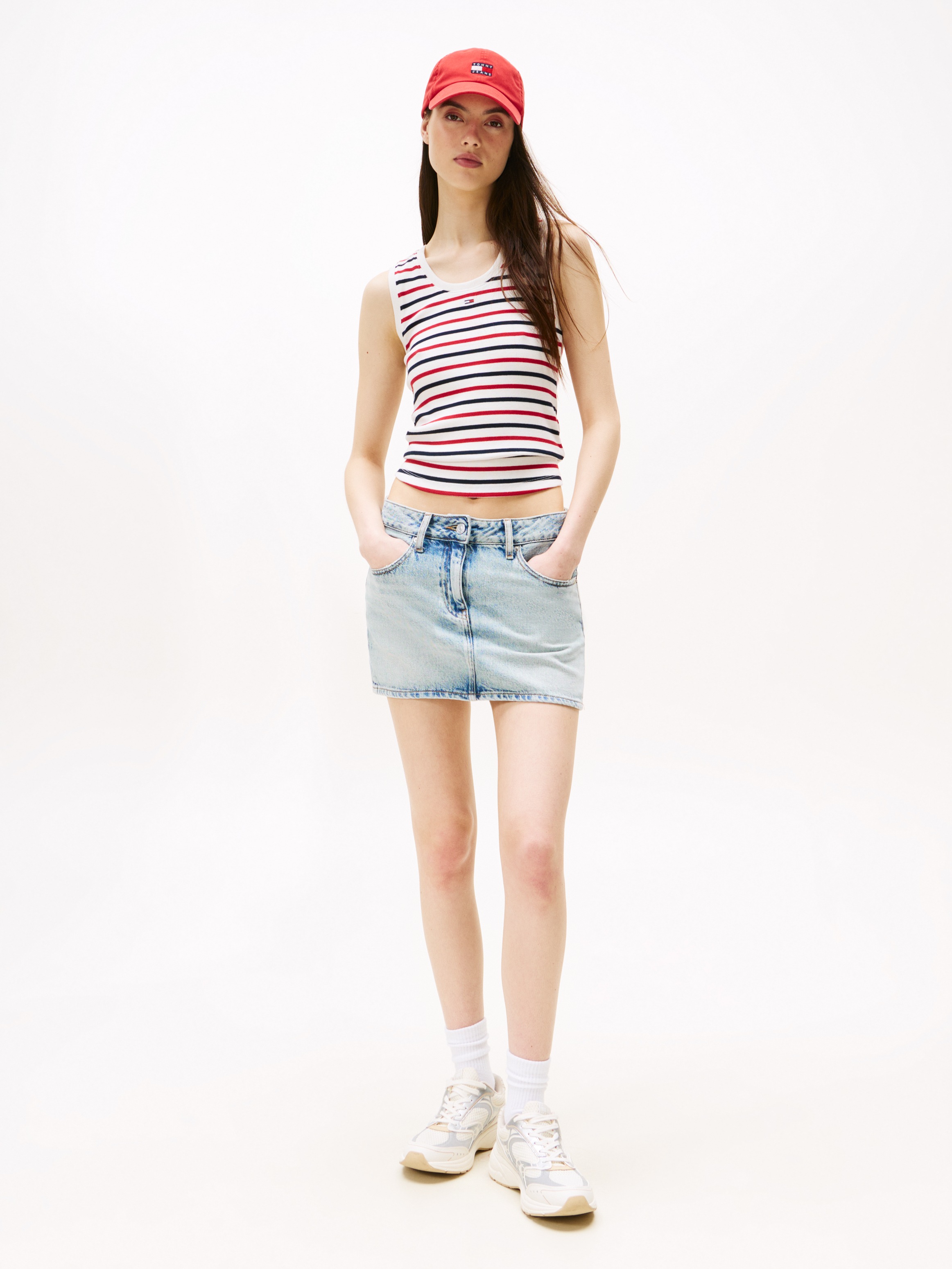 Tommy Jeans Tanktop "TJW ESSENTIAL RIB TANK EXT" mit gerippter Struktur günstig online kaufen