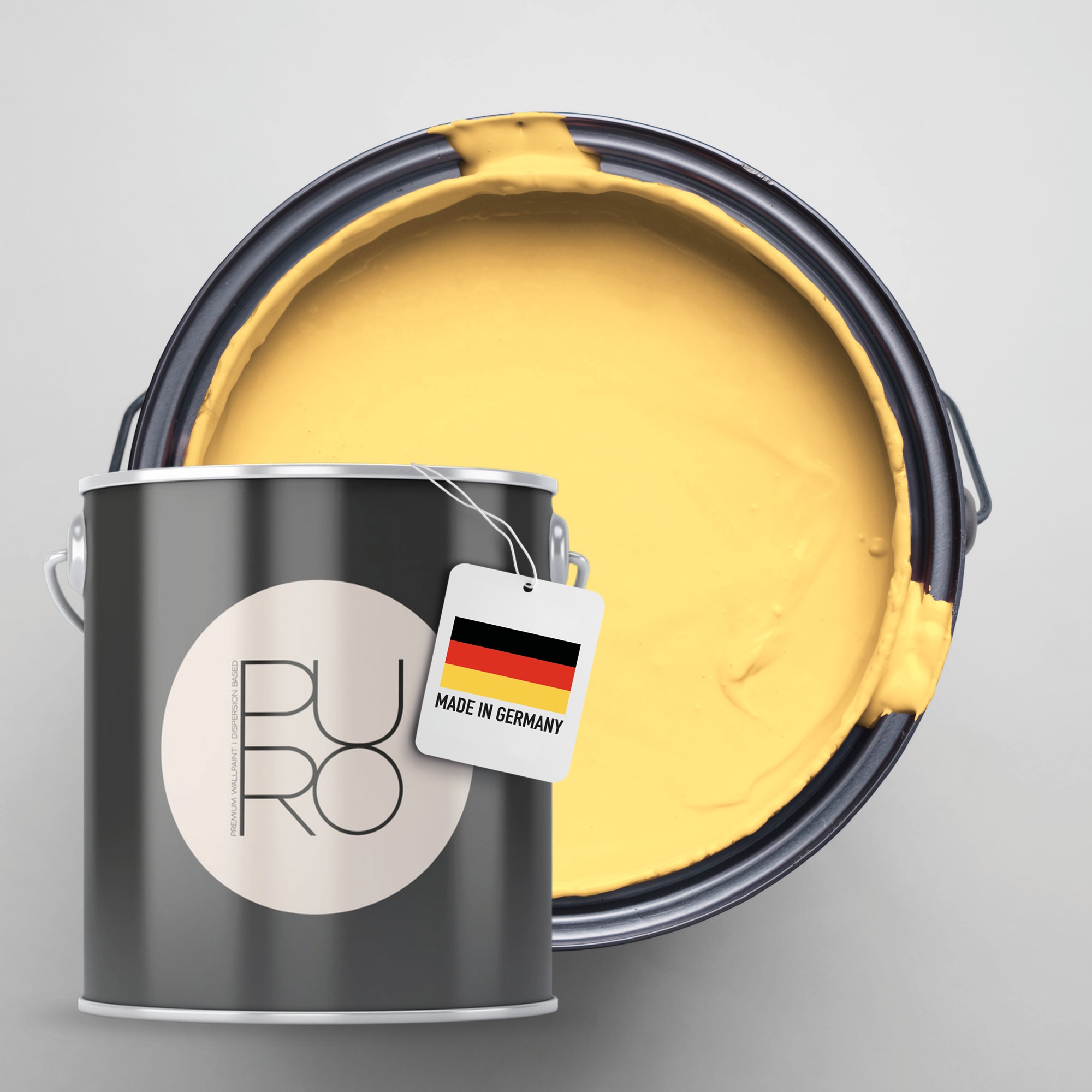 A.S. Création "Premium Innenwandfarbe PURO Tuchmatt sunny yellow" ideal für Wohnzimmer, Schlafzimmer, Flur und Küche, Farbwelt Gelb