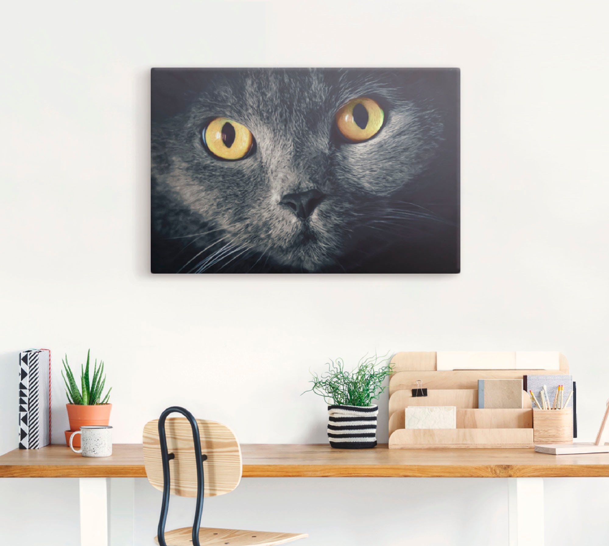Artland Wandbild »Katzenaugen«, Haustiere, (1 St.), als Alubild, Outdoorbild, Leinwandbild, Poster in verschied. Größen