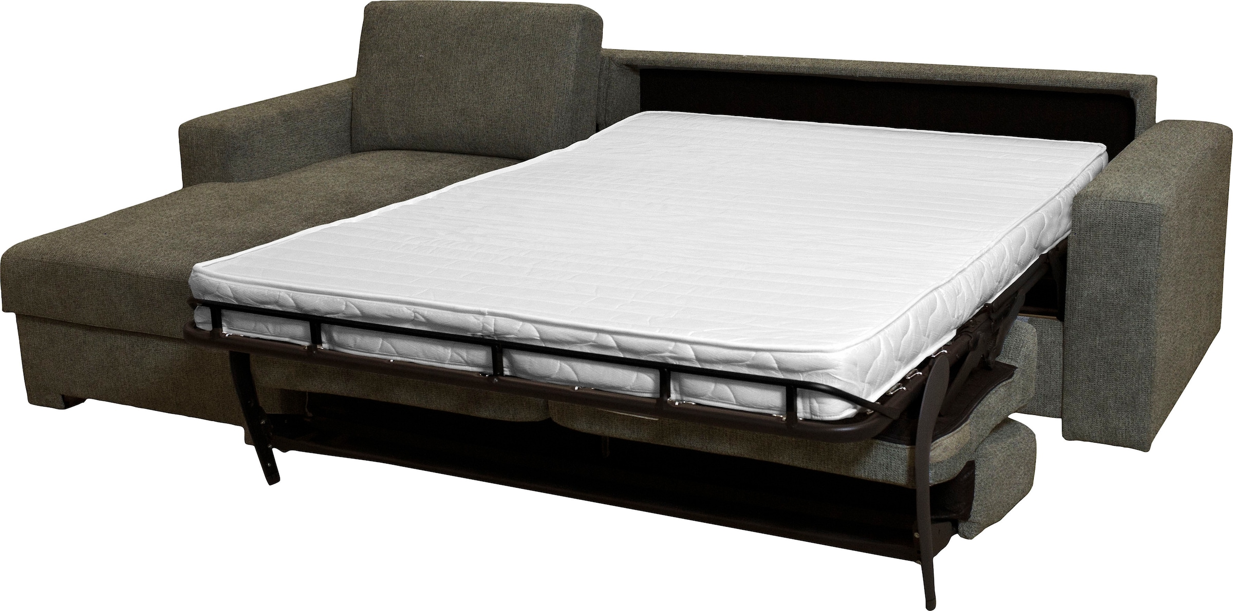 Home affaire Ecksofa »Roma "M" Matratzenhöhe 14 cm, Dauerschlaffunktion, mit Unterfederung,«, Liegemaße ca 143x198 cm, L-Form