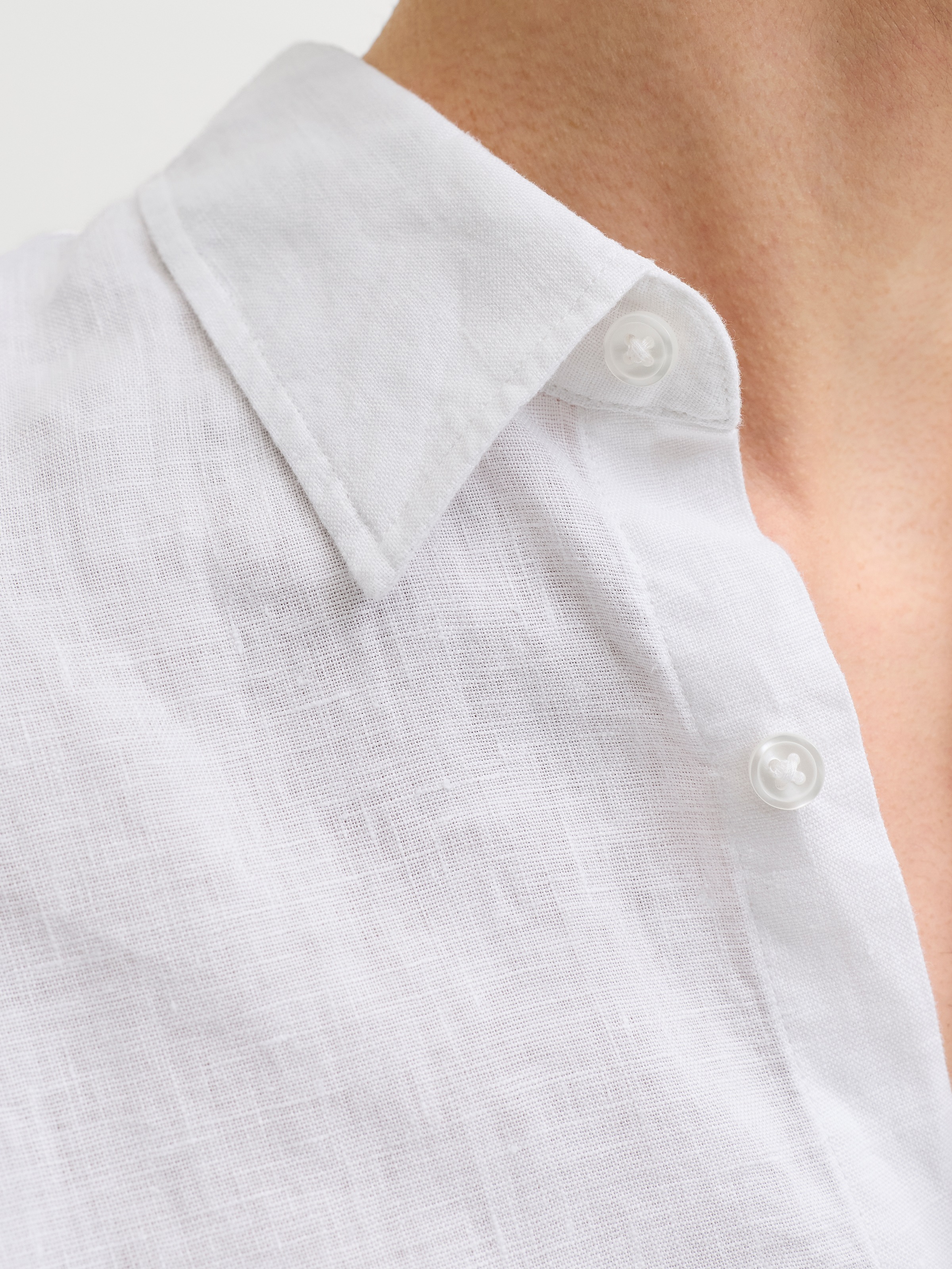 Jack & Jones Chemise à Manches Longues Blalaerance Linen Bright White M Homme 3