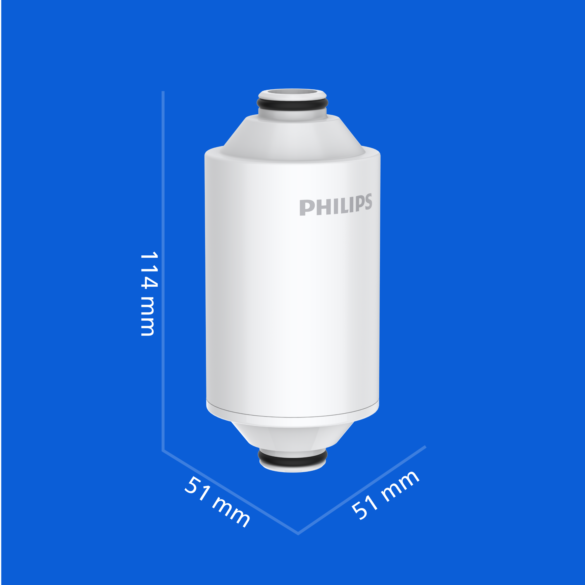 Philips Wasserfilter »Philips AWP175/10 Ersatzfilter 1x für Inline-Duschzylinder AWP1775« Filterkapazität: 50.000 l