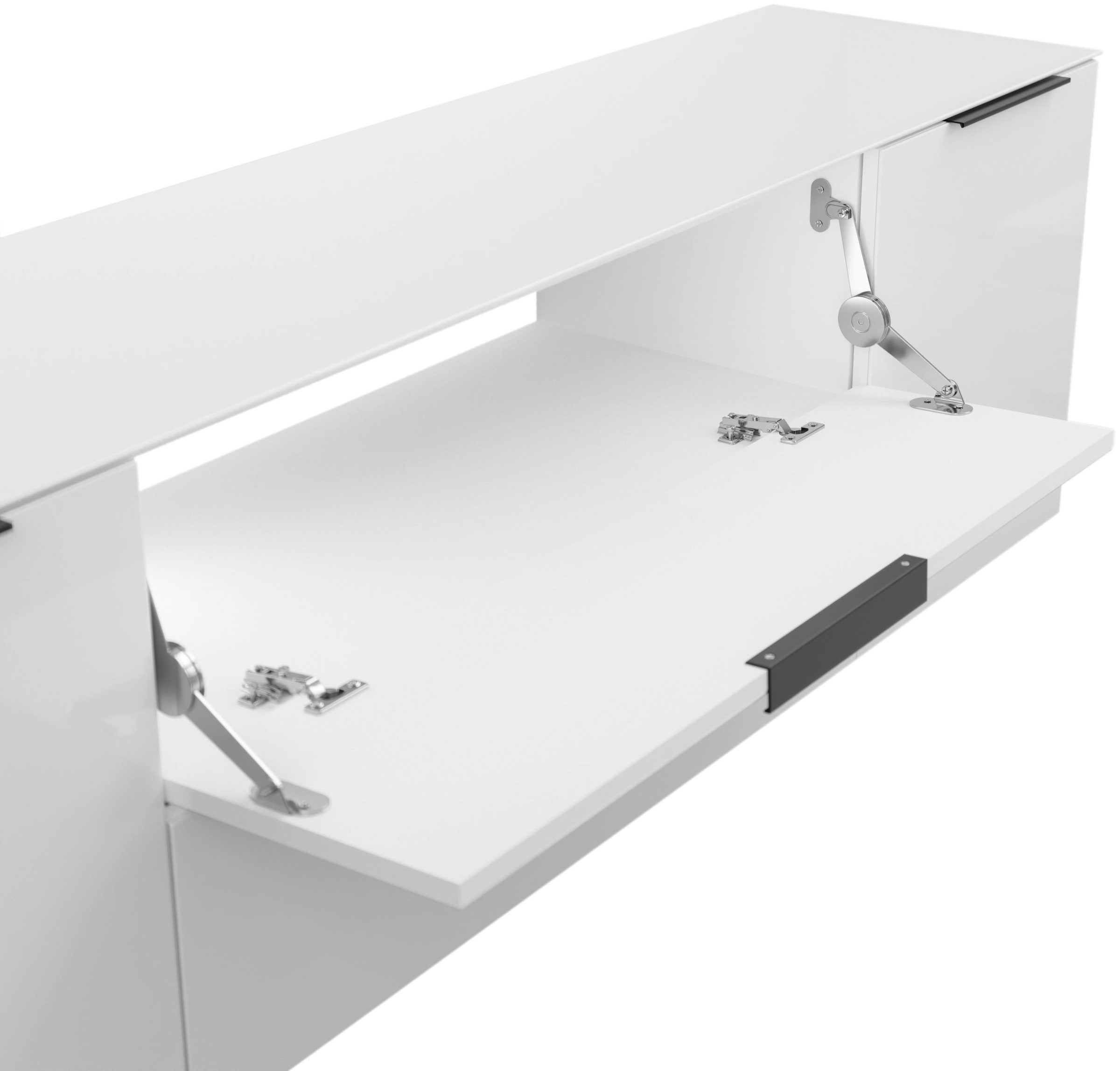 Manjana Möbel Lowboard »Lowboard mit Chrom oder Schwarz matten Metallgriffen«