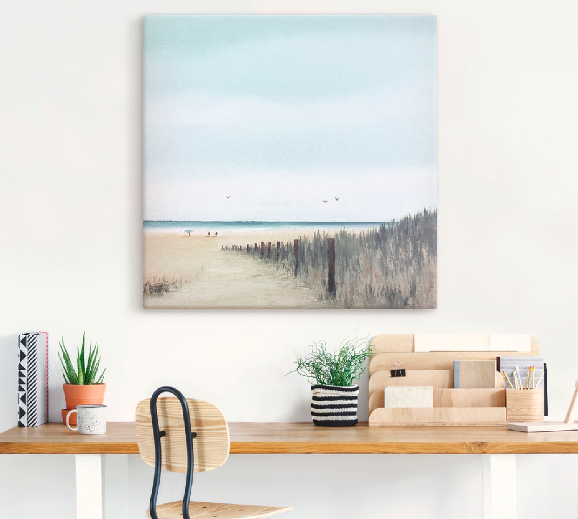 Artland Wandbild »Sonniger Morgen I«, Strand, (1 St.), als Leinwandbild, Poster in verschied. Größen