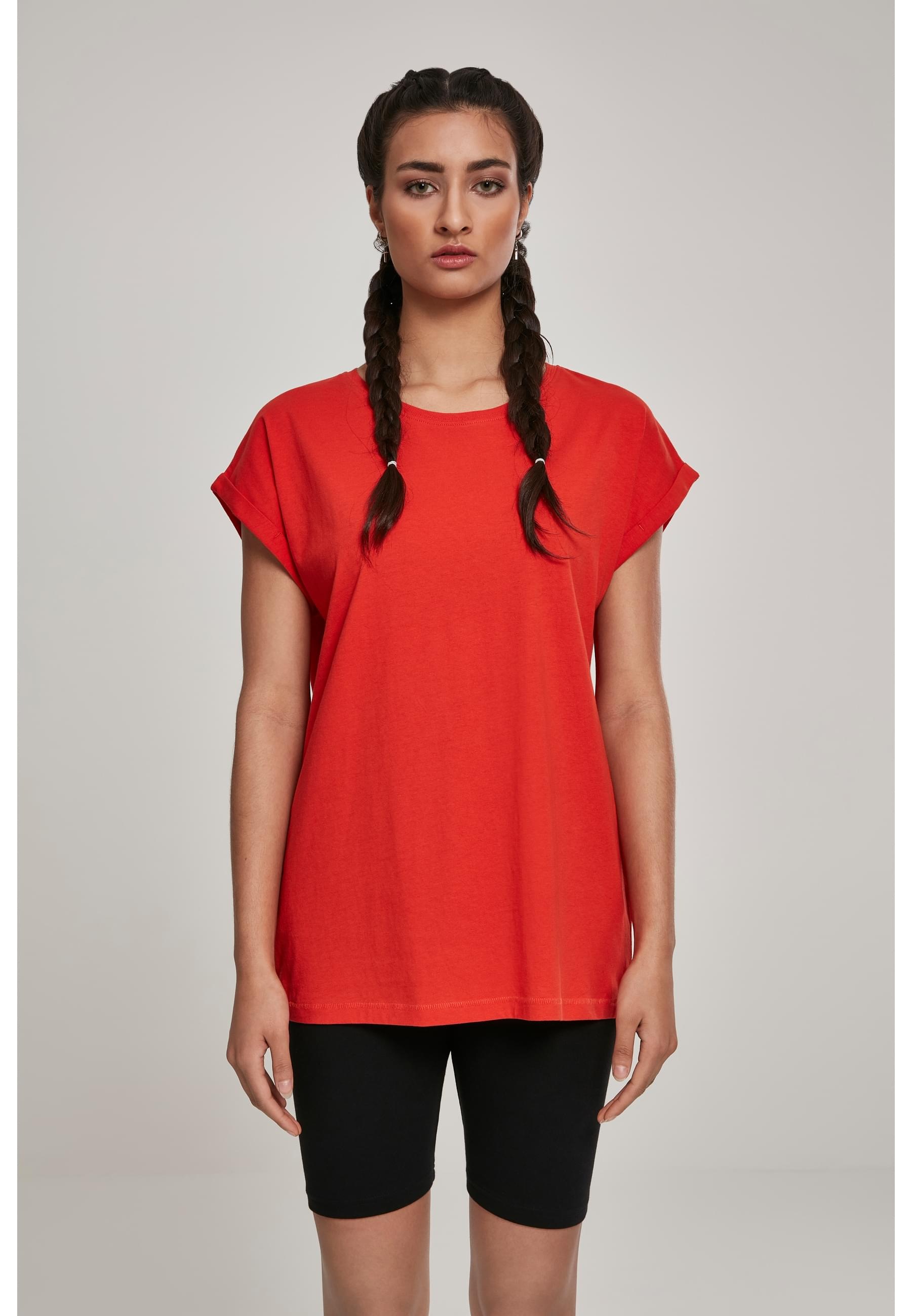 URBAN CLASSICS Kurzarmshirt »Urban Classics Damen Ladies Extended Shoulder Tee«, (1 tlg.)
