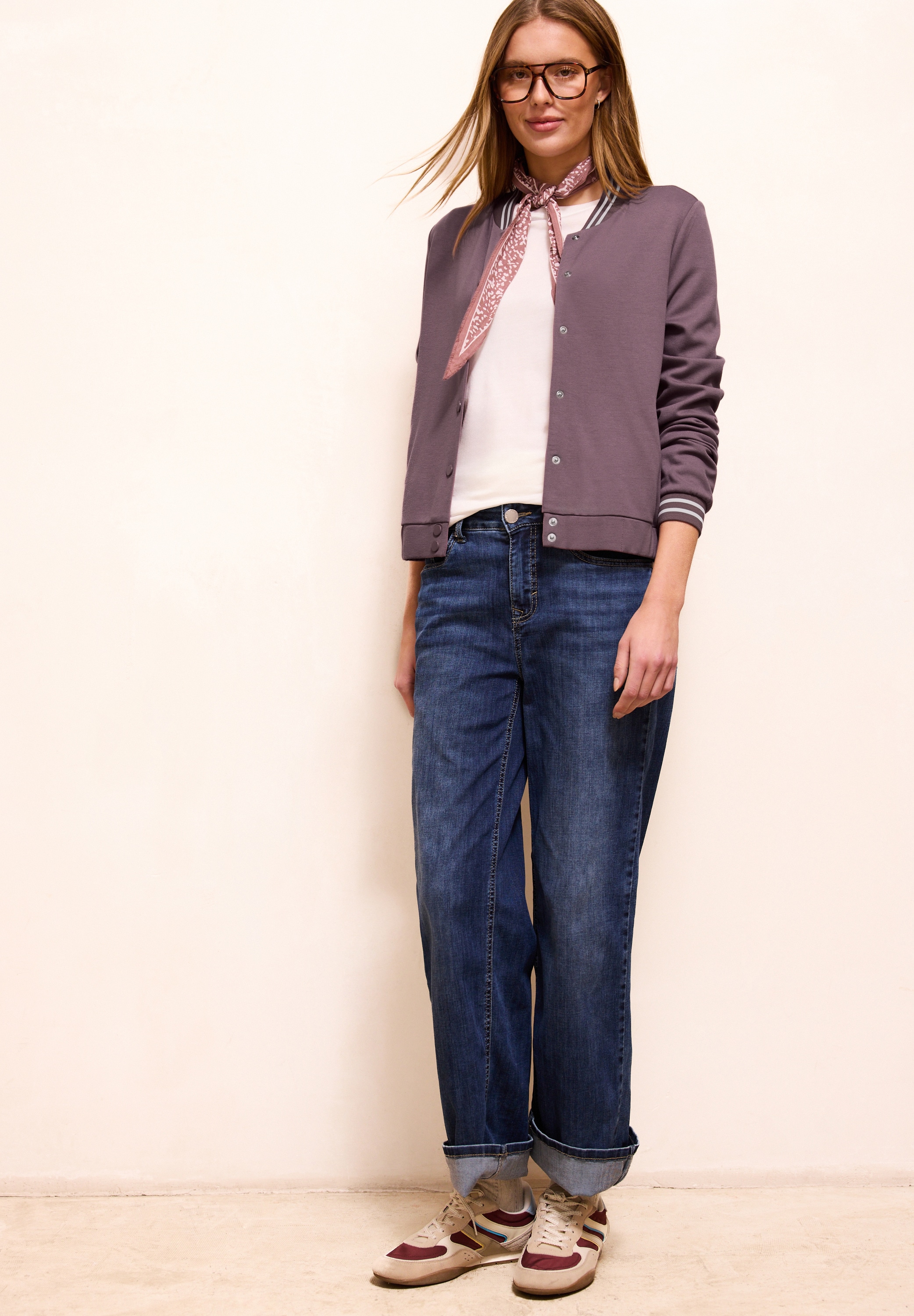 STREET ONE STUDIO Blouson ohne Kapuze mit College-Style Details