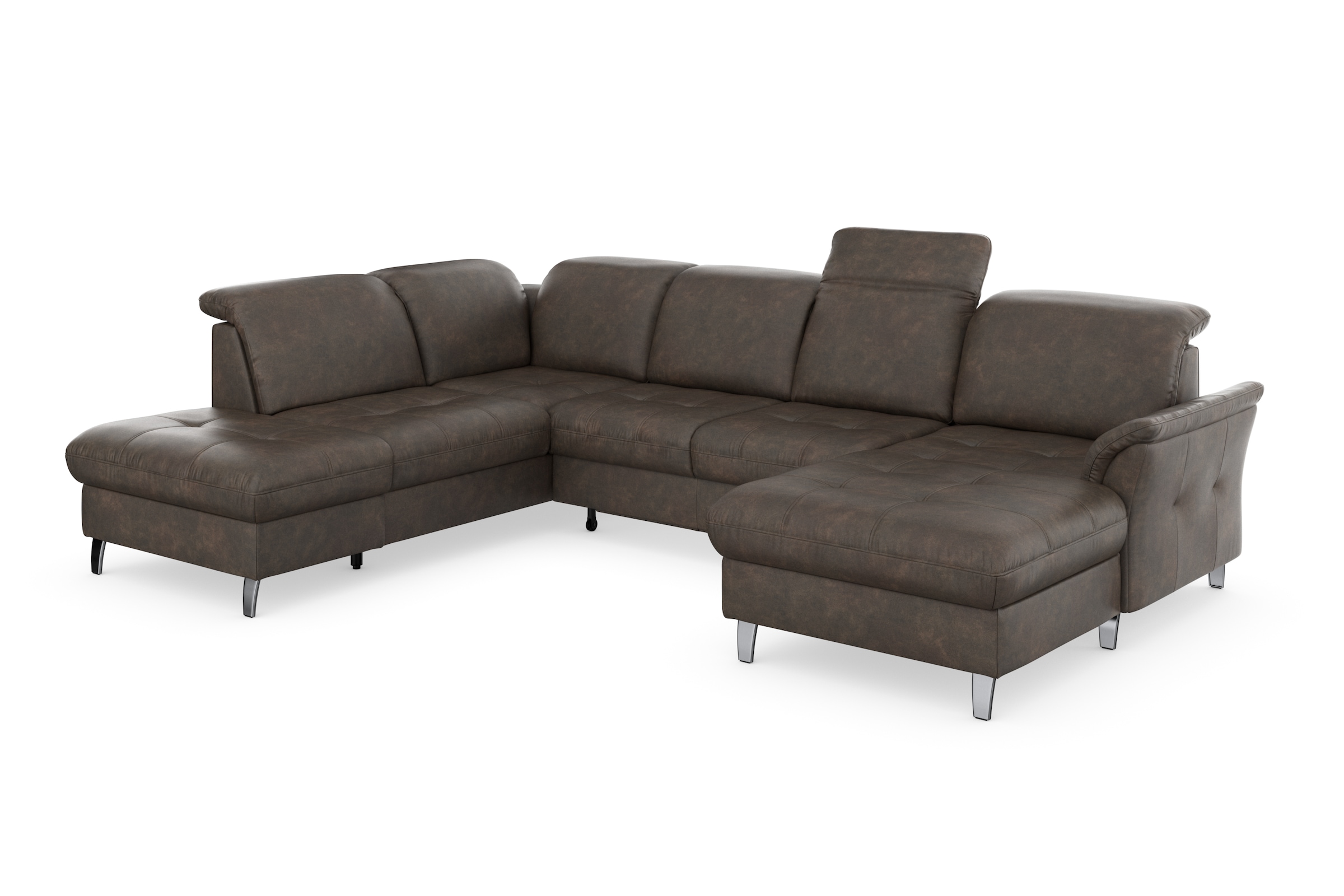 sit&more Wohnlandschaft »Maggiore U-Form«, wahlweise mit Kopfteilverstellung, Bettfunktion und Stauraum
