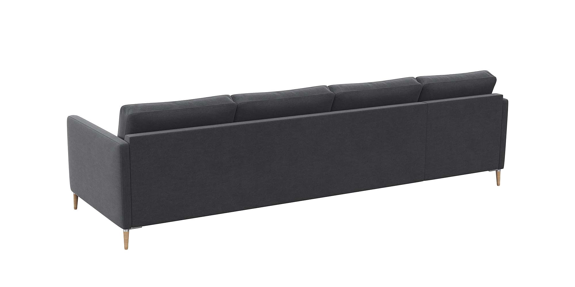 FLEXLUX Ecksofa »Fiore, super Sitzkomfort durch Kaltschaum im Sitz, L-Form«, schmale Armlehnen, Füße Alu+ Eiche
