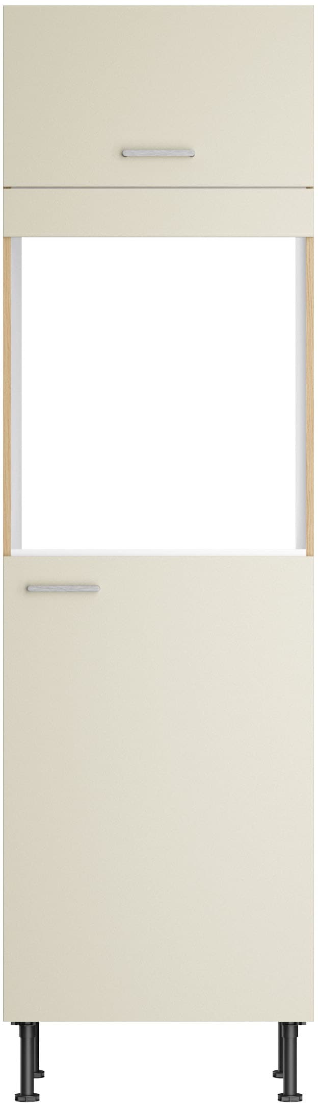 KOCHSTATION Backofenumbauschrank »KS-Lucy« Breite 60 cm, mit 1 Tür, 1 Klappe, Soft-Close, höhenverstellbare Füße