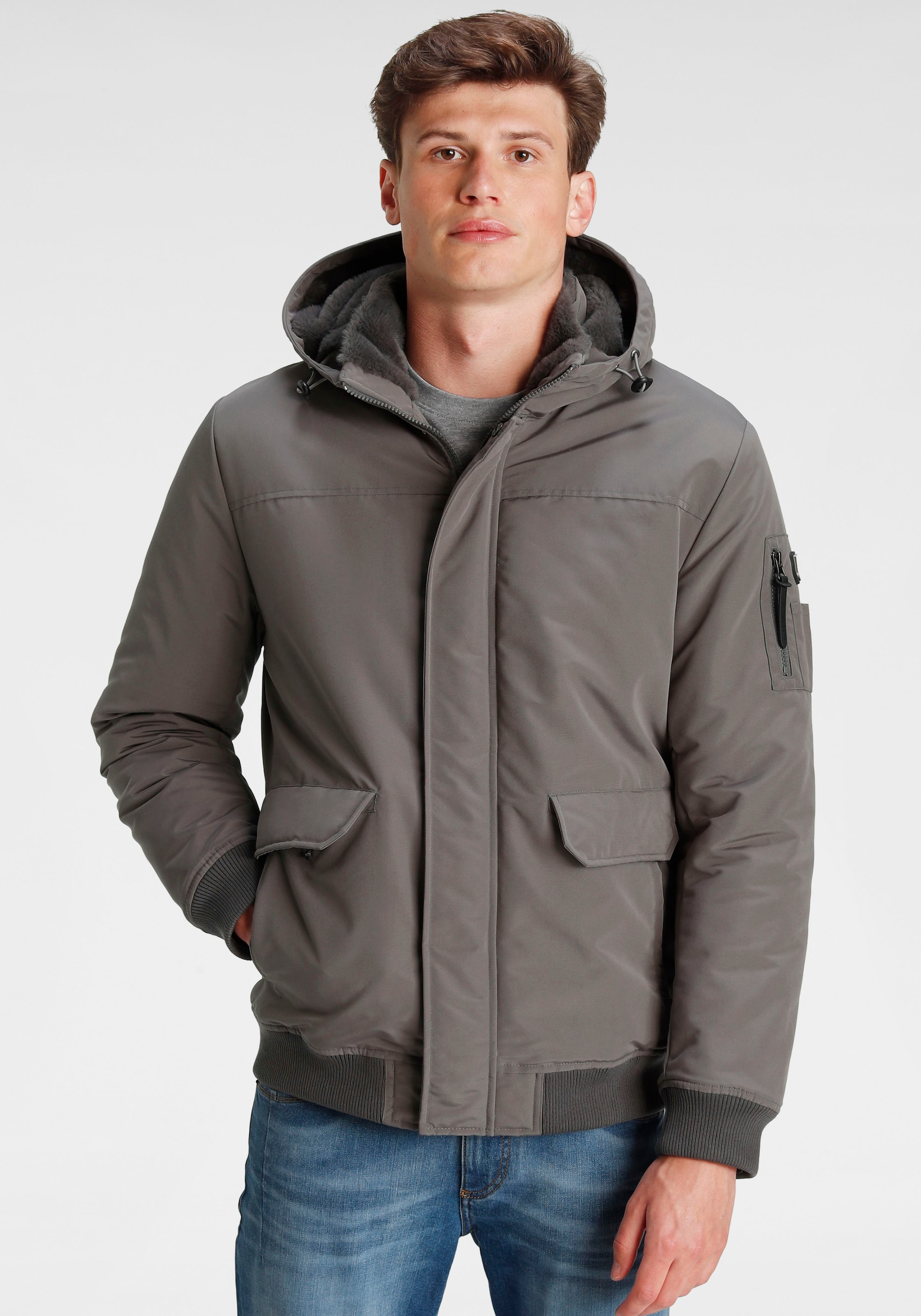 Outdoorjacke »"Visby"«, mit Kapuze, mit Fellimitat in der Kapuze