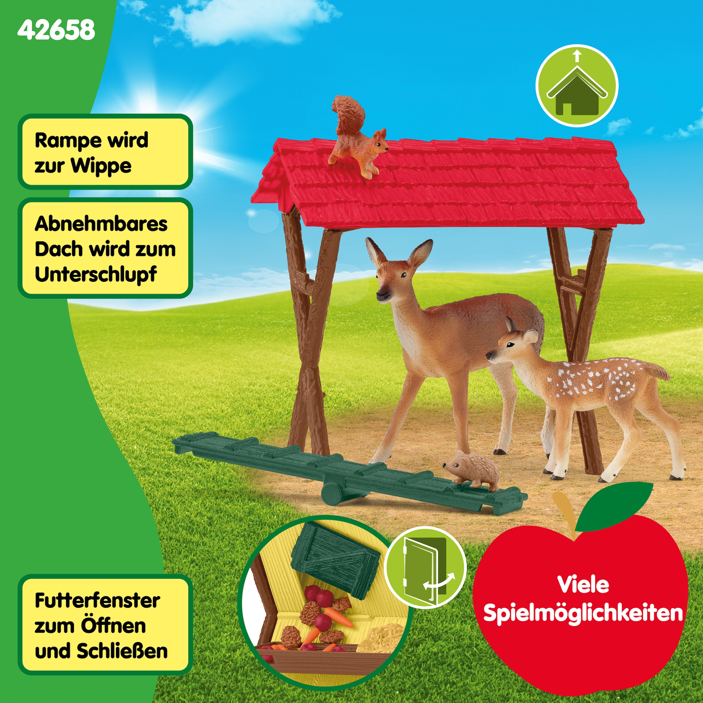 Schleich® Spielwelt »FARM WORLD, Fütterung der Waldtiere (42658)«