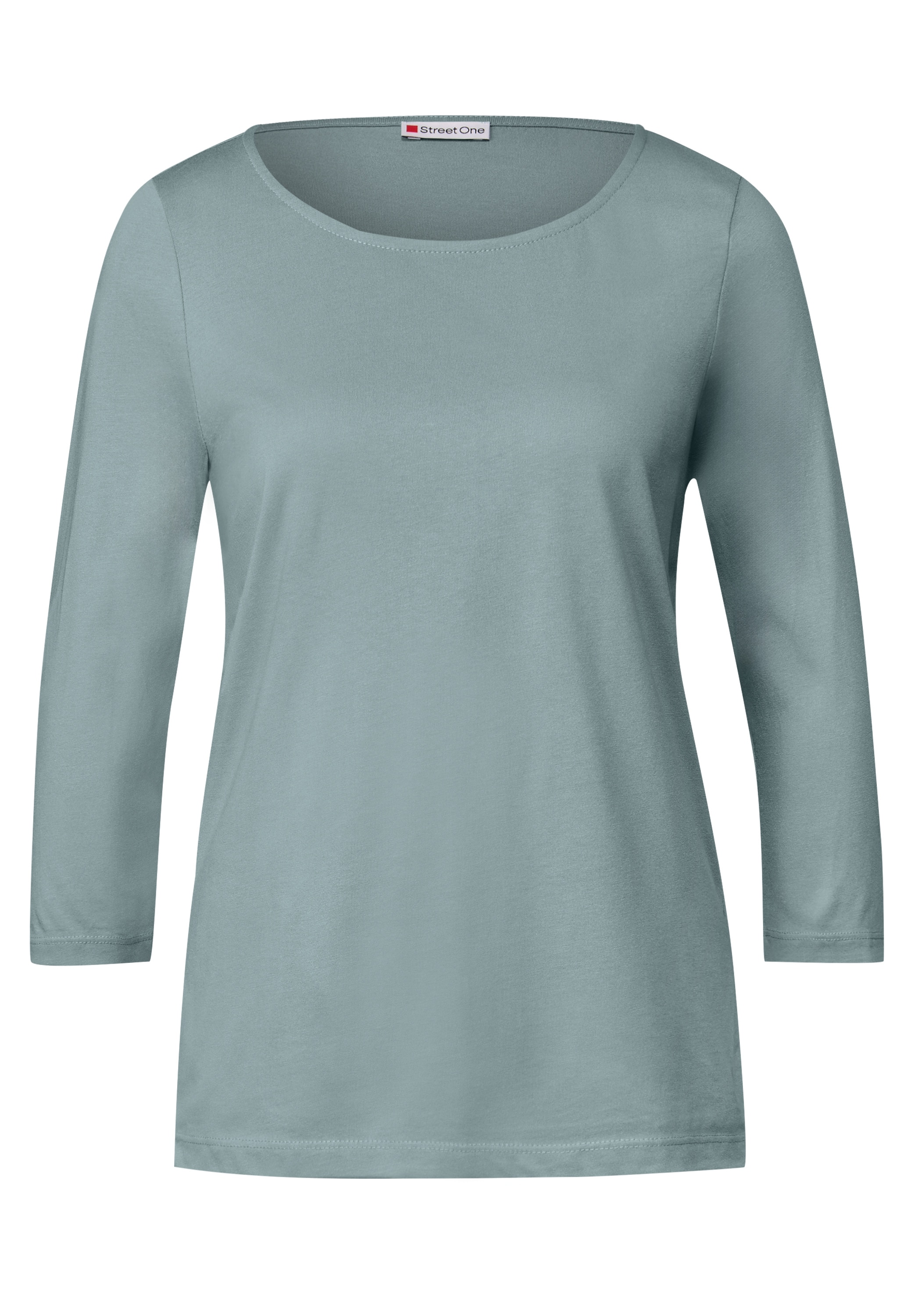 STREET ONE Langarmshirt, aus Baumwolle mit Stretchante