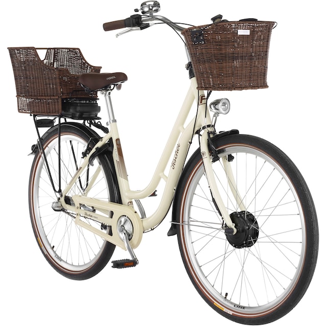 FISCHER Fahrrad E-Bike »CITA ER 1804 418 48«, 3 Gang, Shimano, Nexus,  Frontmotor 250 W, (Schloss) auf Rechnung kaufen | BAUR
