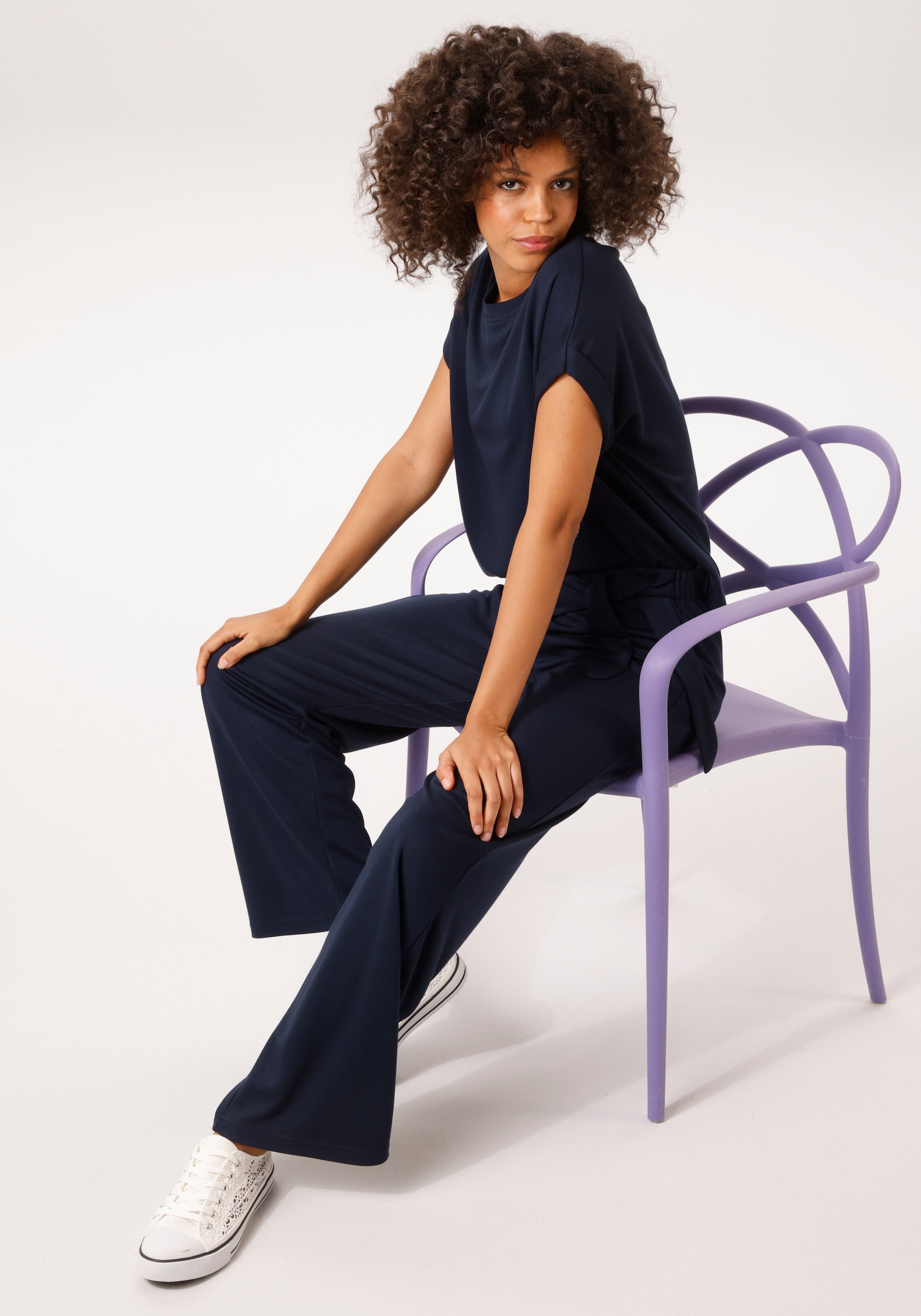 Aniston CASUAL Schlupfhose  mit seitlichem Bindeband - NEUE KOLLEKTION