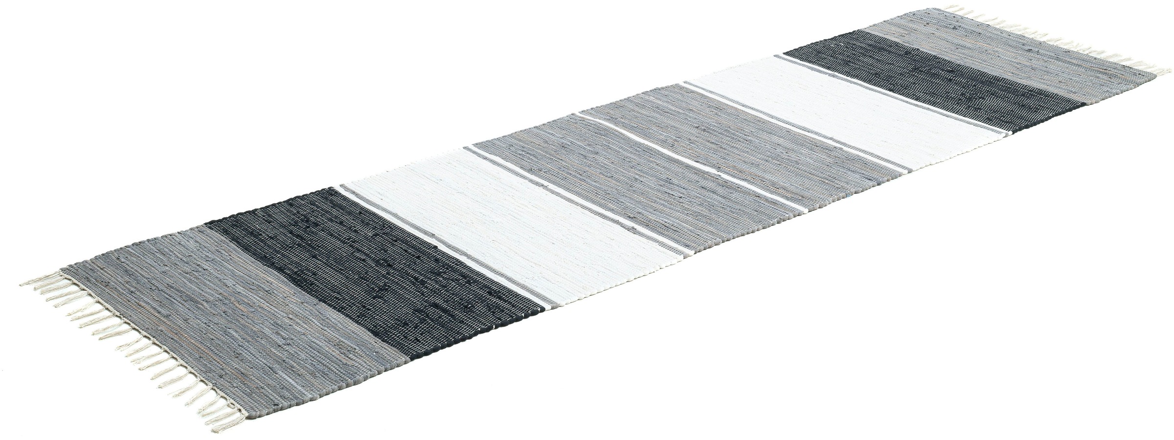 THEKO Teppich "Stripe Cotton, handgewebt" rechteckig 5 mm Höhe Flachgewebe, günstig online kaufen