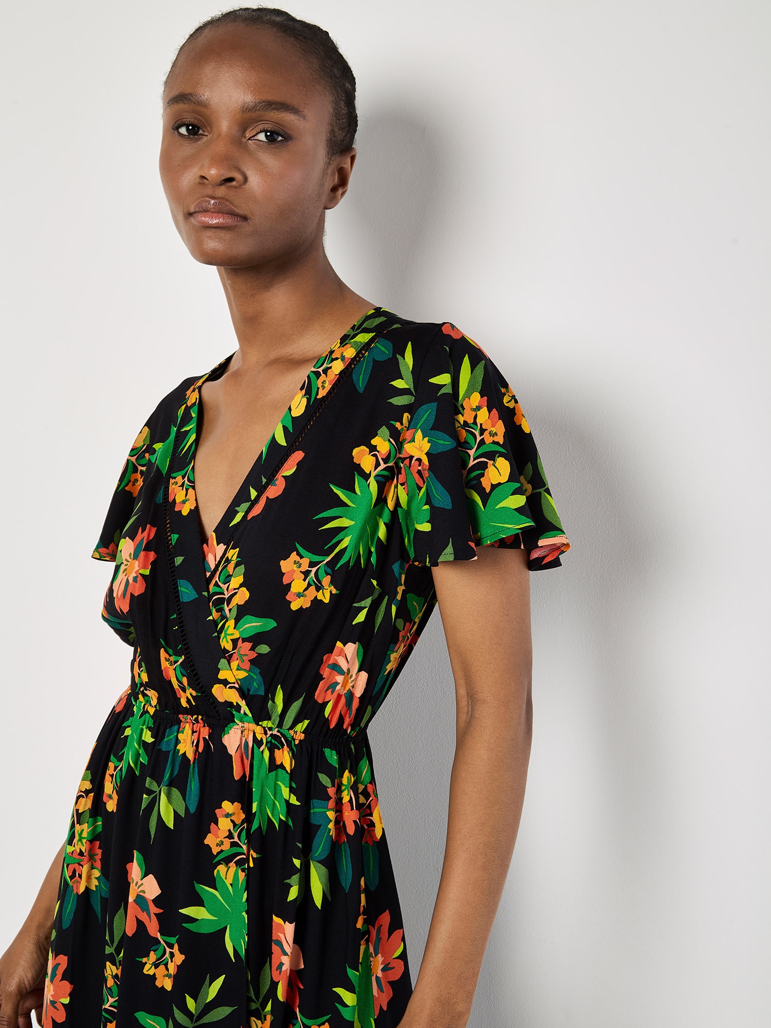 Apricot Maxikleid »Tropisches Maxikleid« in Wickeloptik