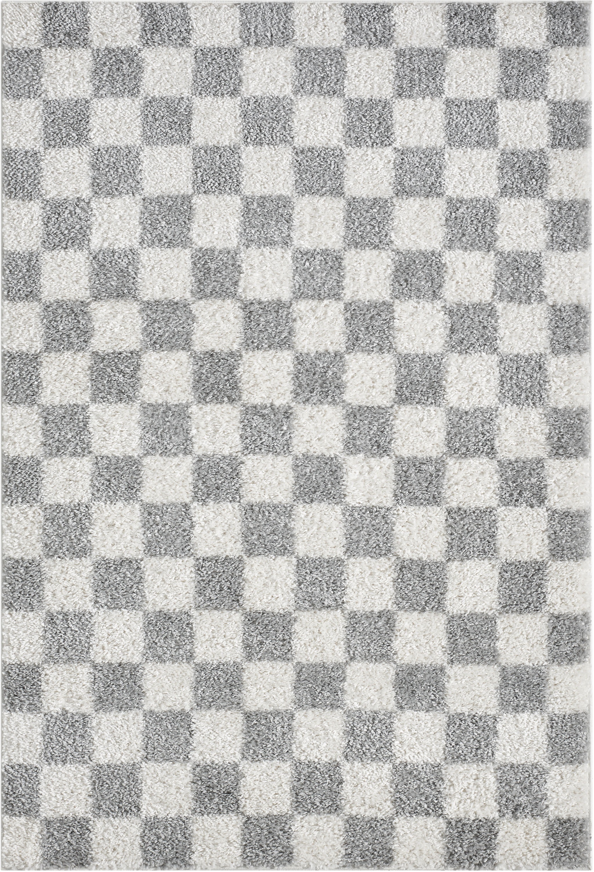 OTTO home Hochflor-Teppich »Kiiki, Karo-Muster« rechteckig 30 mm Höhe Kariert, auffälliges Schachbrettmuster, Wohnzimmer, Schlafzimmer