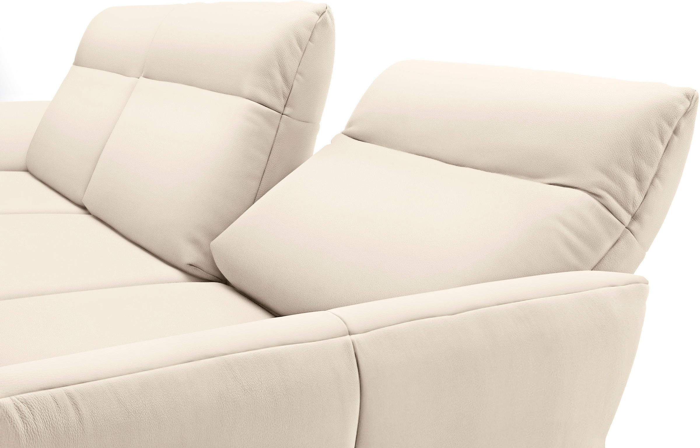 Creation BY ROLF BENZ Ecksofa »CR.460«, Sockel in Eiche, Winkelfüße in Umbragrau, Breite 318 cm