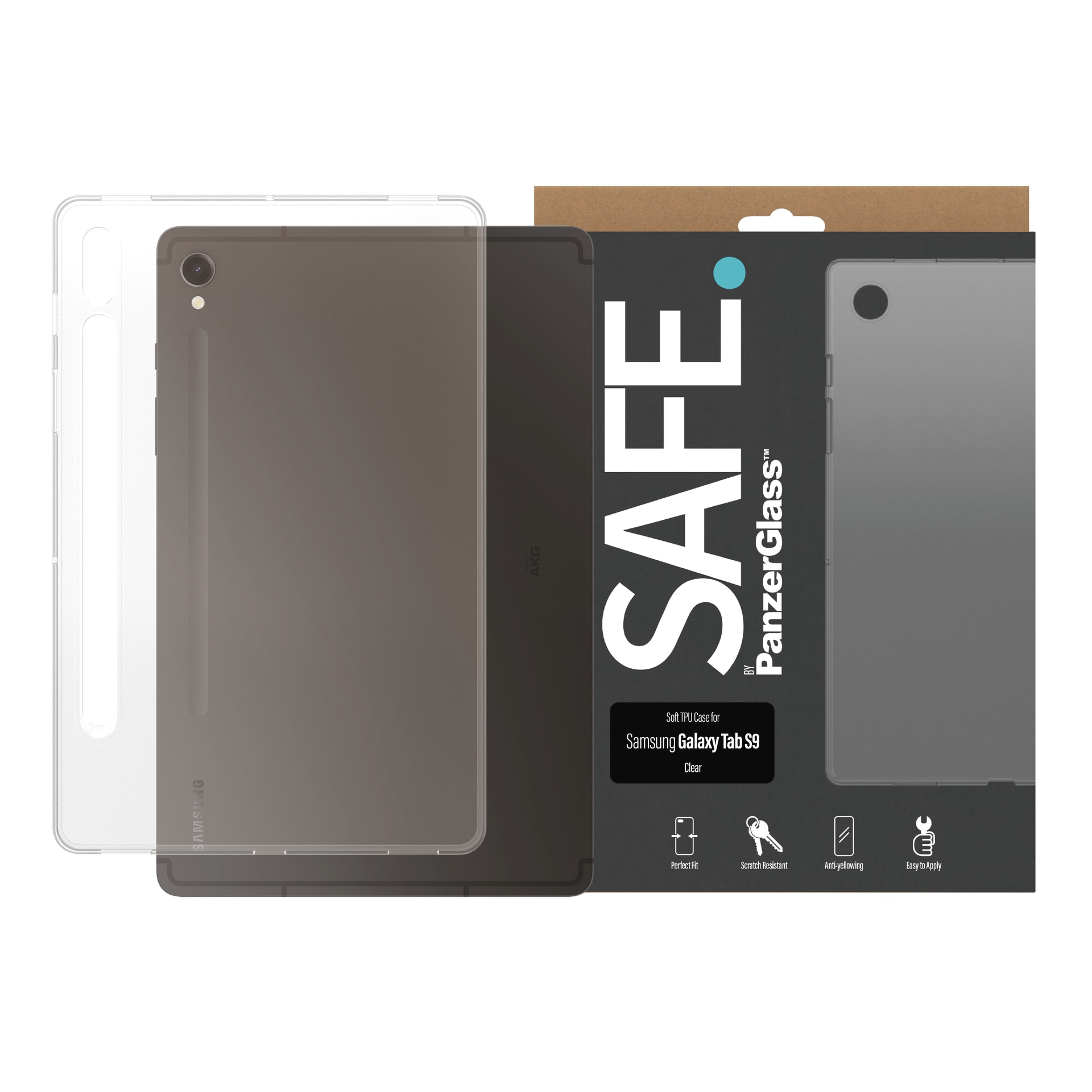 SAFE by PanzerGlass Tablet-Hülle »Soft TPU Case für Samsung Galaxy Tab S9«, Backcover, Schutzhülle, Tabletschutzhülle, Case, Schutzcase, stoßfest