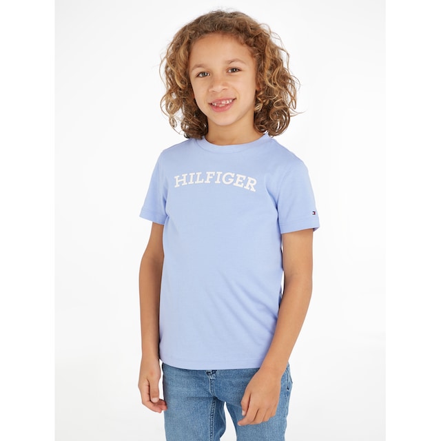 Tommy Hilfiger T-Shirt »HILFIGER ARCHED TEE S/S«, mit Hilfiger Logo- Schriftzug kaufen | BAUR