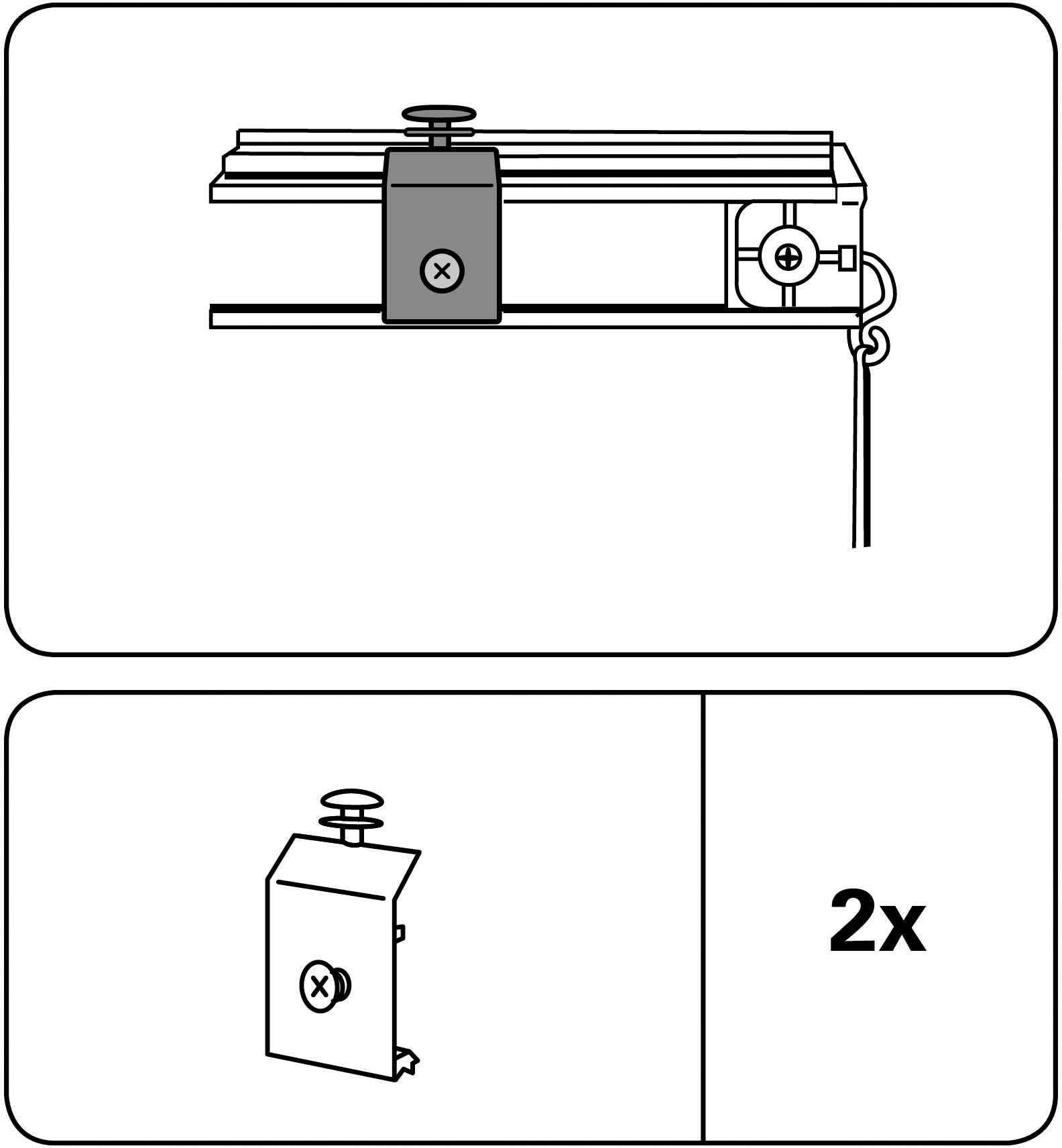 GARDINIA Klick-Gleiter "Gleiter für Paneelwagen" Serie Flächenvorhang-Techn günstig online kaufen
