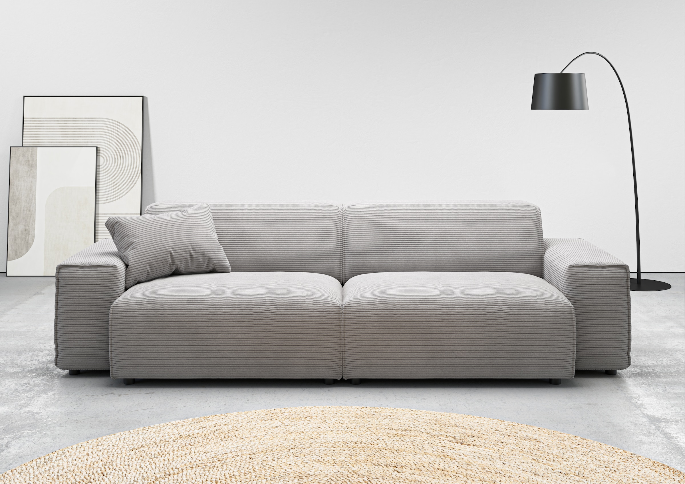 andas Big-Sofa »Glimminge  auch in Breitcord, Feincord + Easy care-Bezug,«, besondere Kedernähte Zierkissen