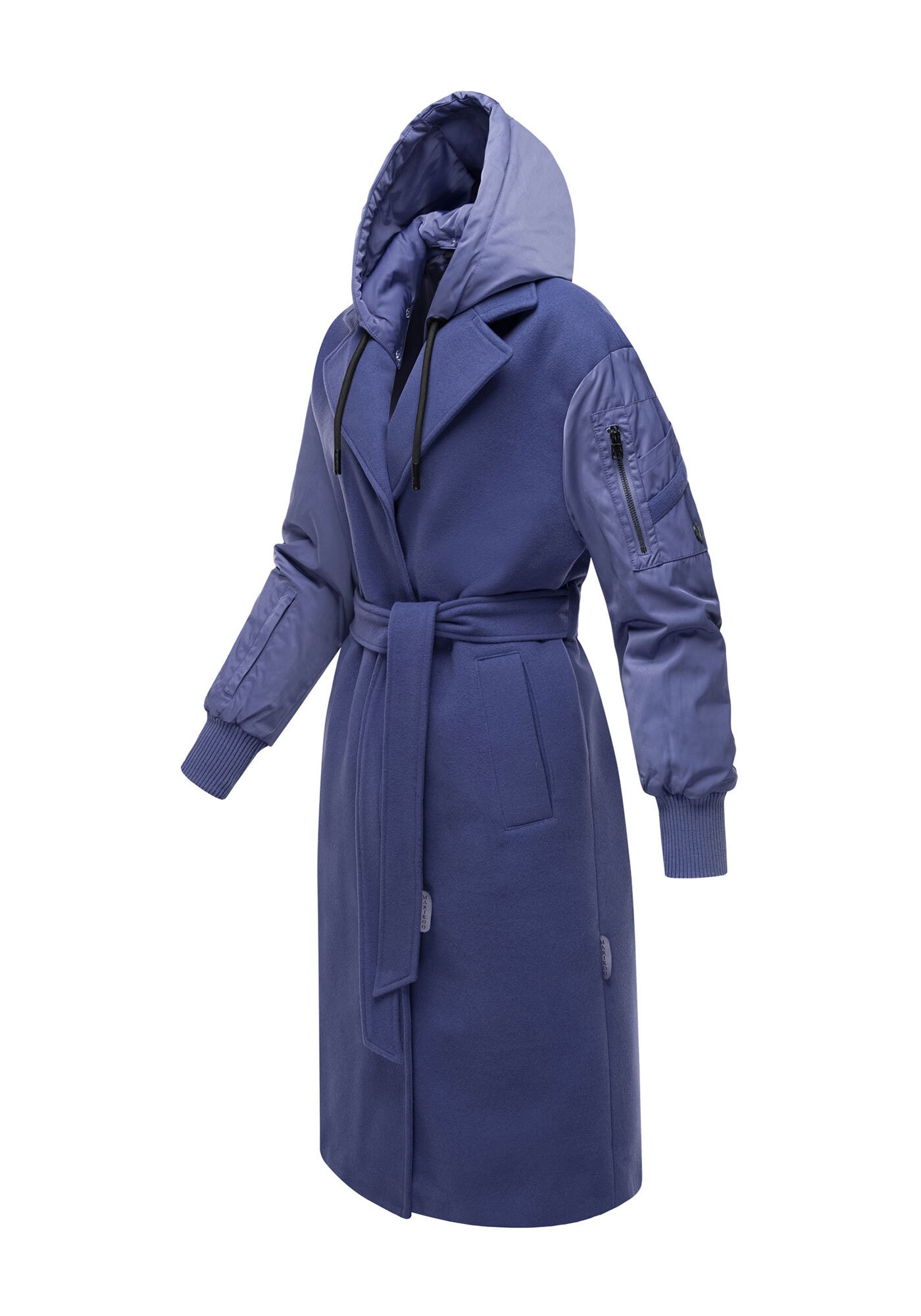 Marikoo Winterjacke »Tjadee«, Langer Wickelmantel