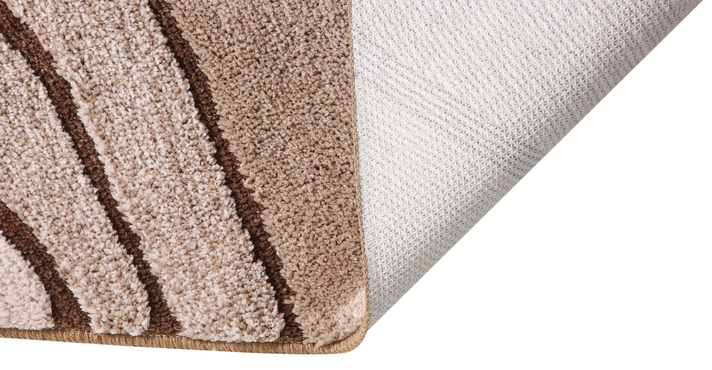 my home Badematte »Josie, Badvorleger, Badezimmer Teppich«, rutschhemmend beschichtet, fußbodenheizungsgeeignet-schnell trocknend-strapazierfähig, Badteppich, Badematten, rechteckig, rund & als 3-tlg. Set erhältlich