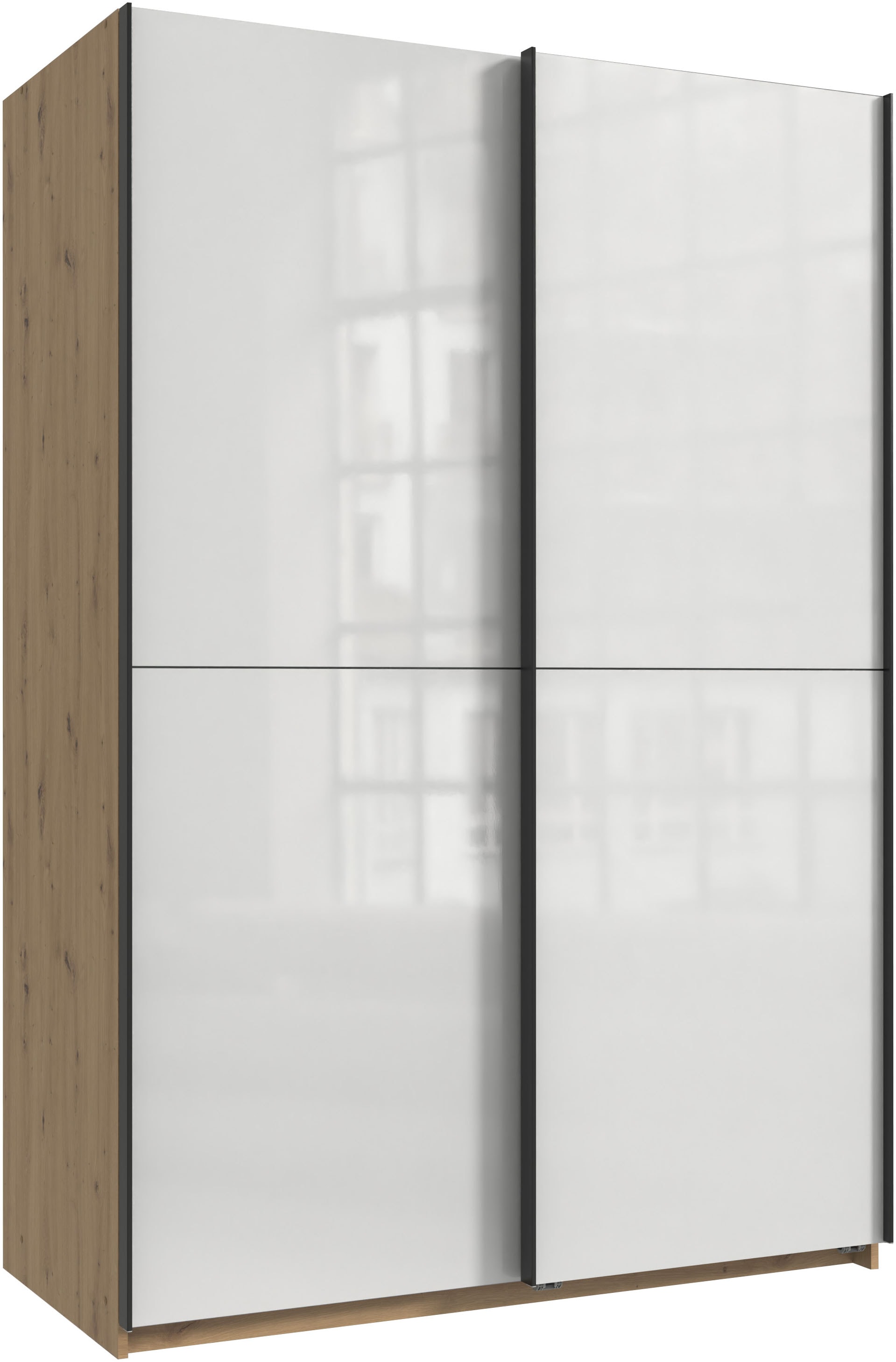 Wimex "Mugano, B/T/H 135 oder 180/65/198cm, Made in Germany" wähle Deine Ausstattung: Basic oder Premium, 2 Schwebetüren mit oder ohne Spiegel, Metallgriffe