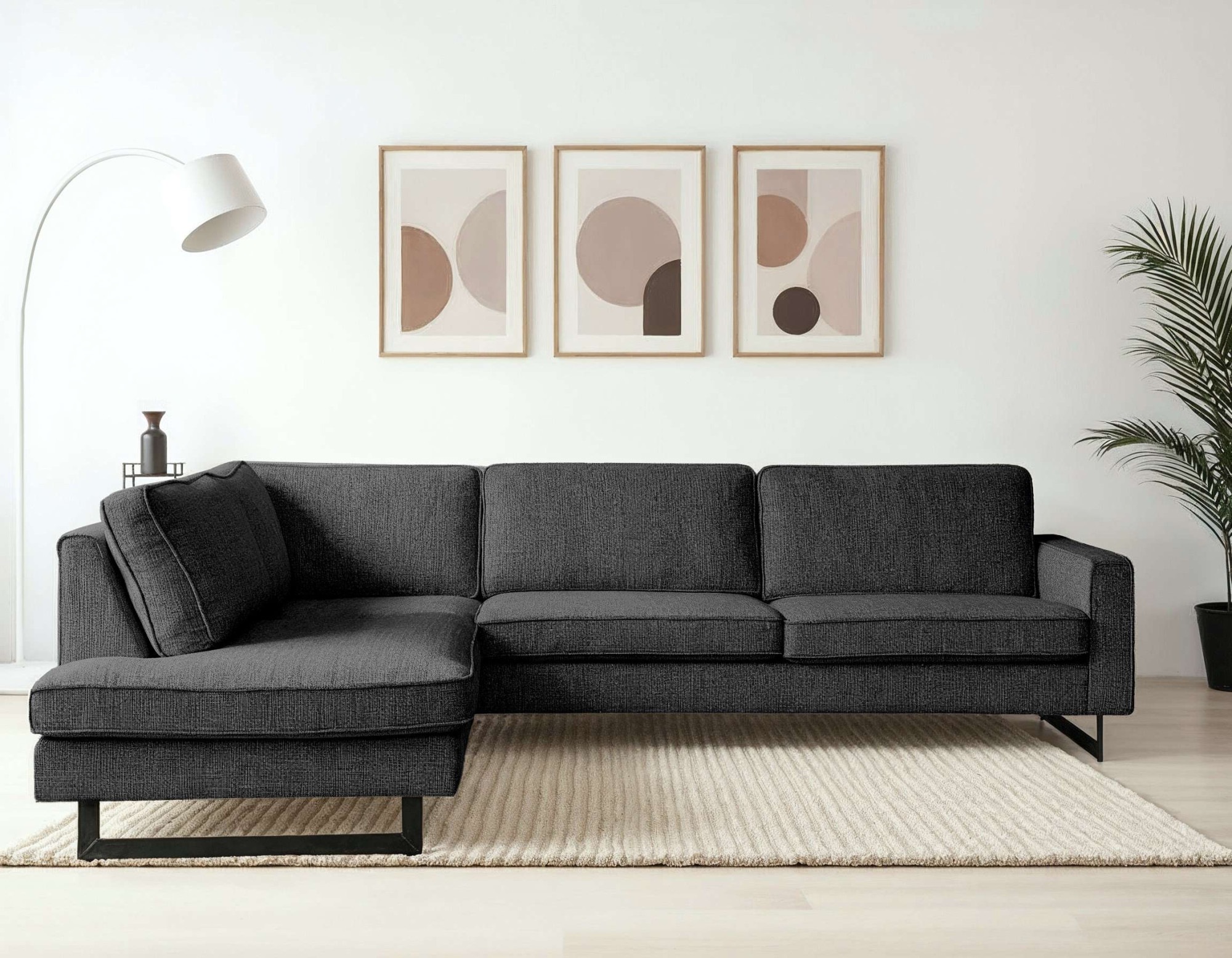 Home affaire Ecksofa "Pinto, 290 cm, Cord, Chenille, Lederoptik, Ottomane l günstig online kaufen