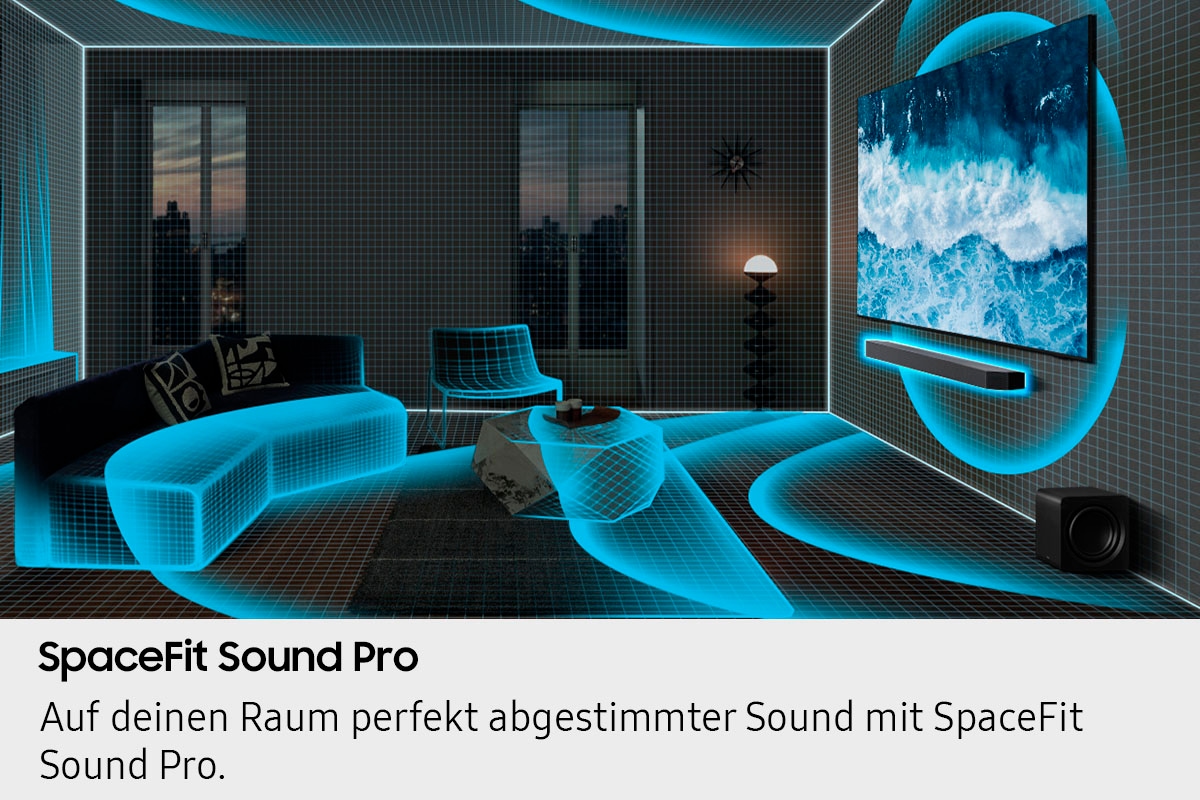Samsung Soundbar »HW-Q995GF Q-Soundbar«, 11.1.4-Kanal Subwoofer & Rücklautsprecher, Kabellos Dolby Atmos, DTS:X