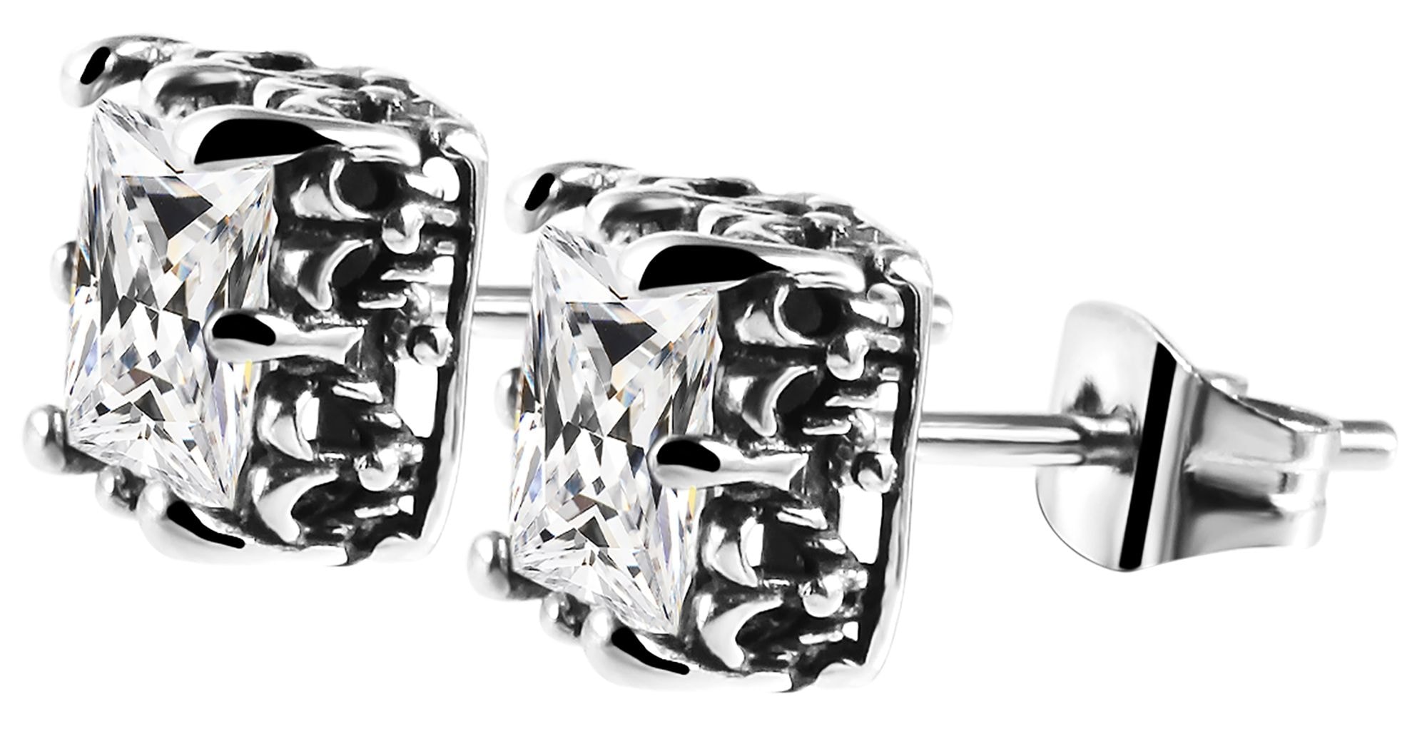 Adelia´s Paar Ohrhänger "Damen Ohrringe – Ohrstecker aus Edelstahl mit Zirk günstig online kaufen